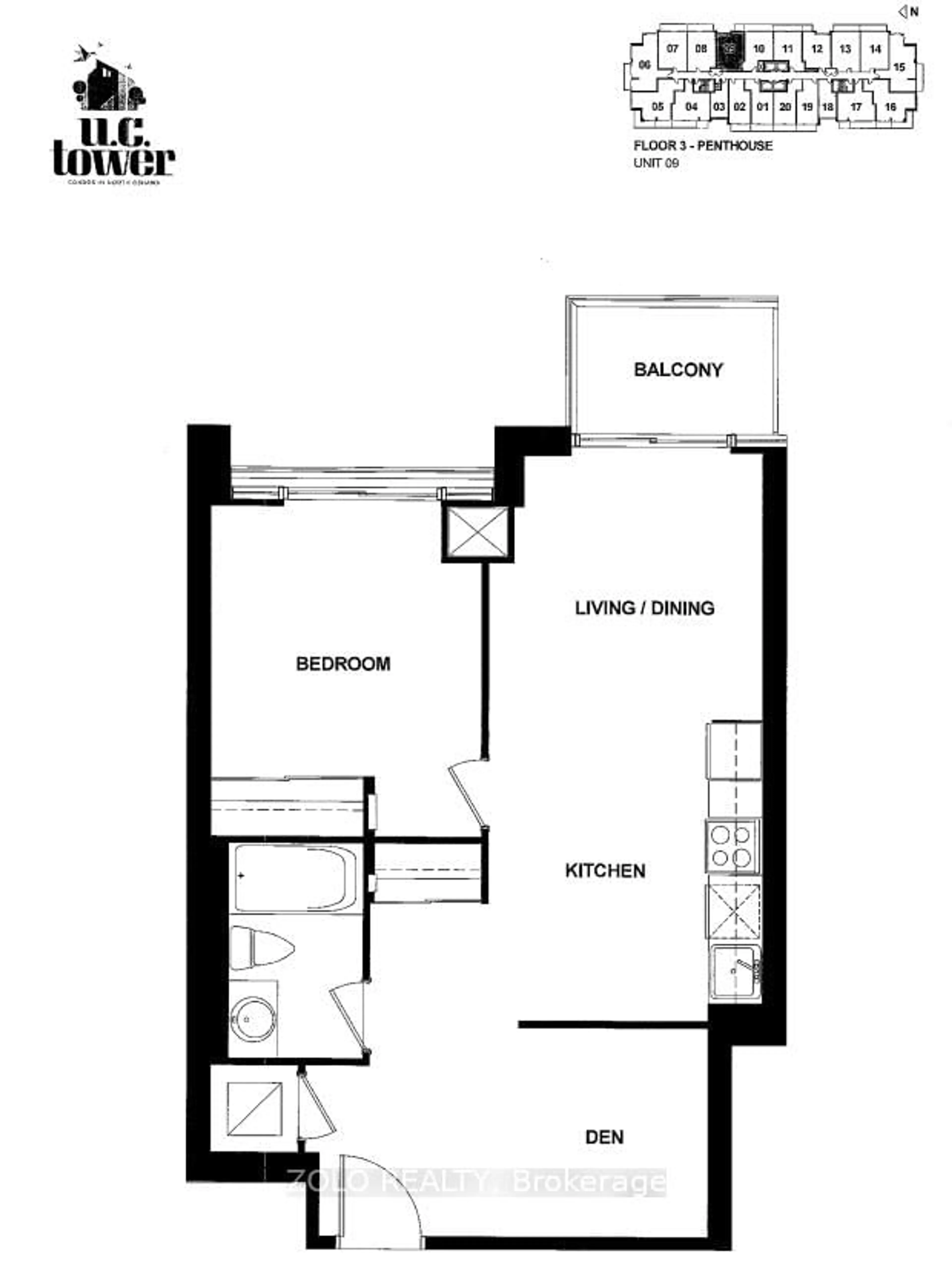 Floor plan for 2550 Simcoe St #310, Oshawa Ontario L1L 0R5