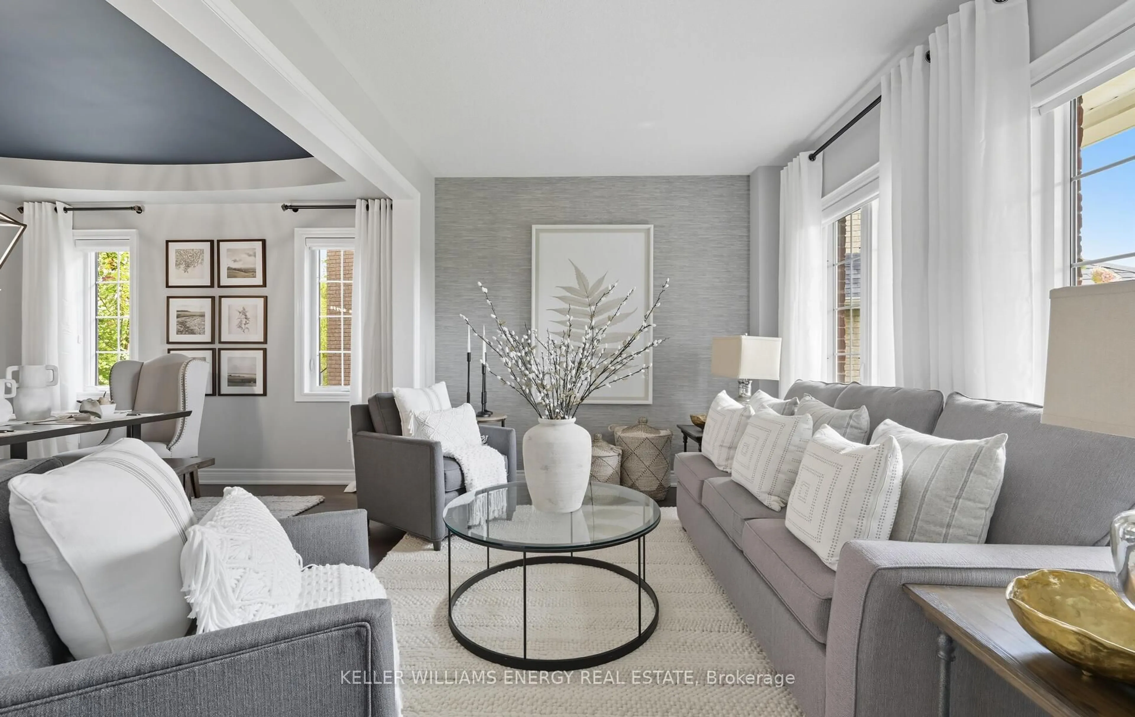 Living room with furniture, unknown for 28 Coach Cres, Whitby Ontario L1R 0K8