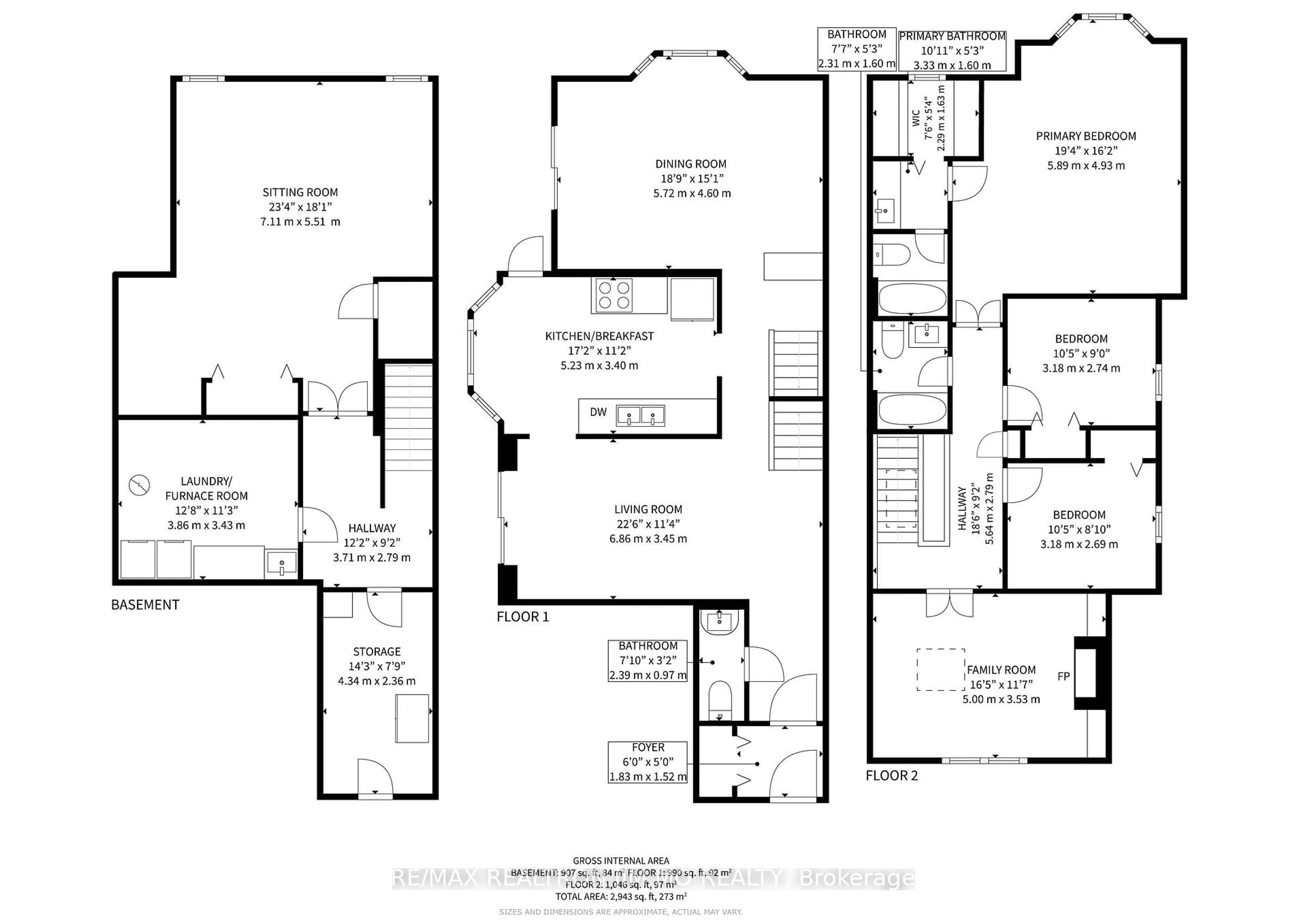 Floor plan for 90 Belinda Sq, Toronto Ontario M1W 3M2