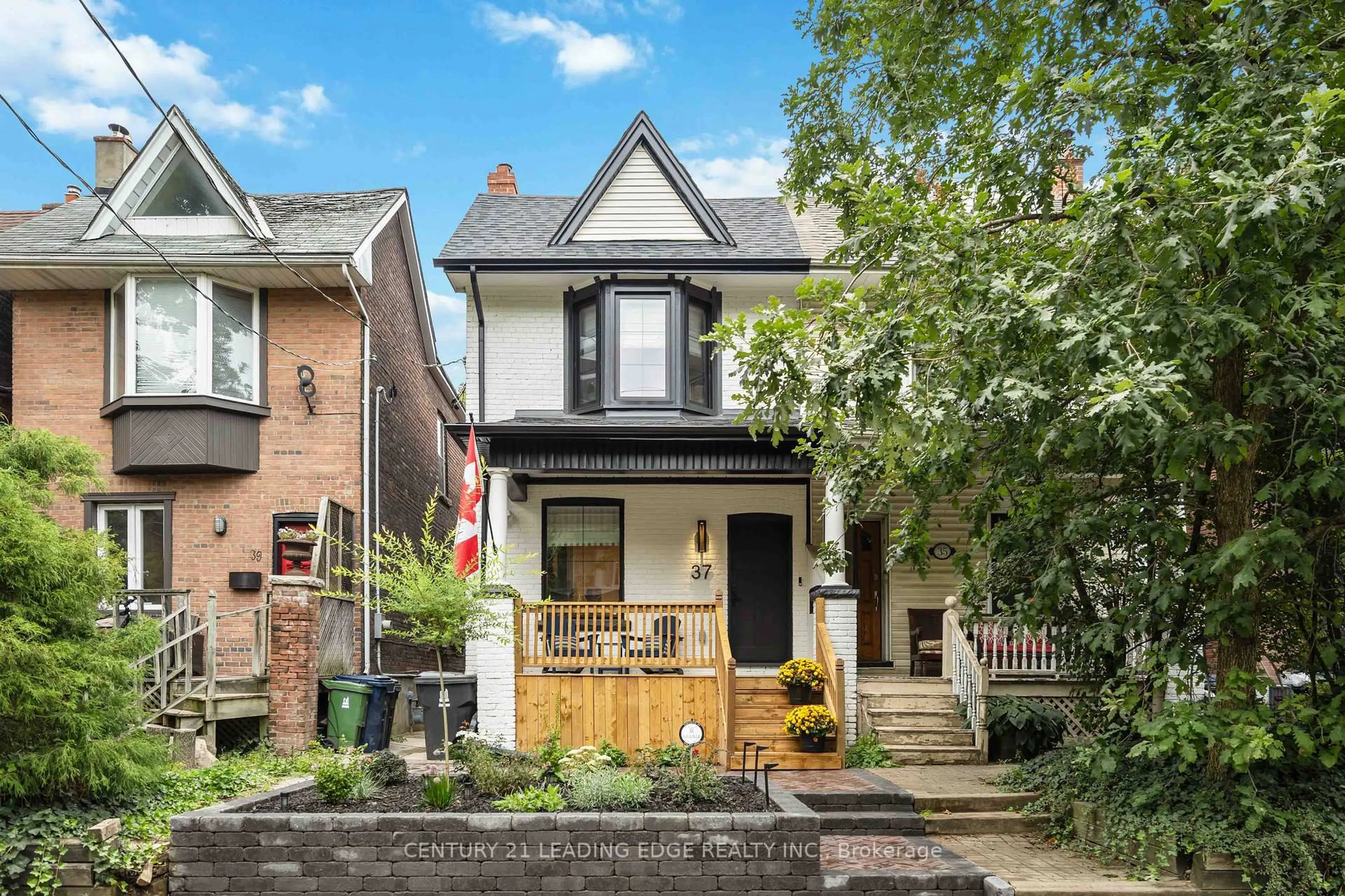 Home with brick exterior material, street for 37 BERTMOUNT Ave, Toronto Ontario M4M 2X8