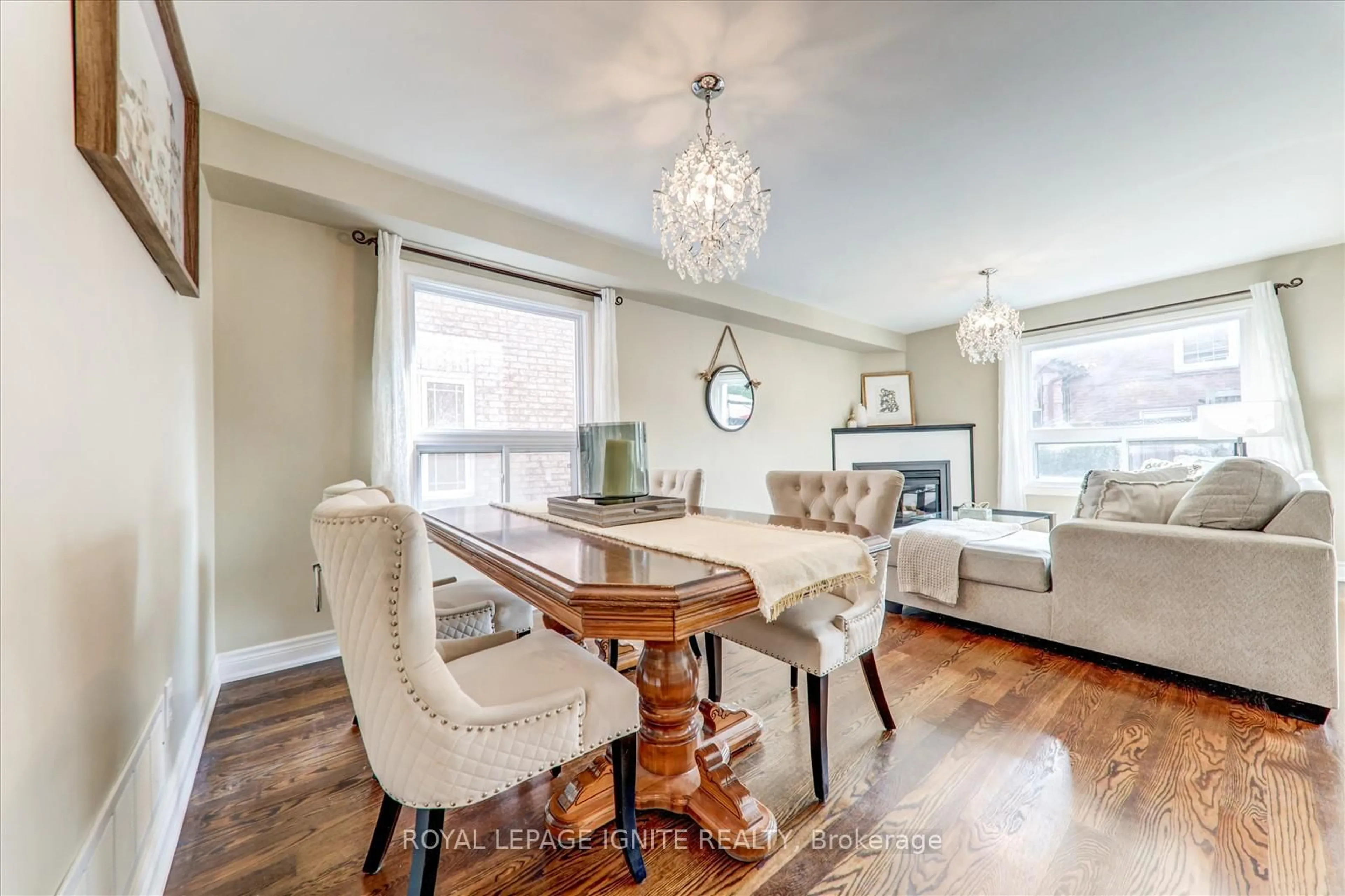 Dining room, wood/laminate floor for 11 Magnum Way, Toronto Ontario M1C 5C3