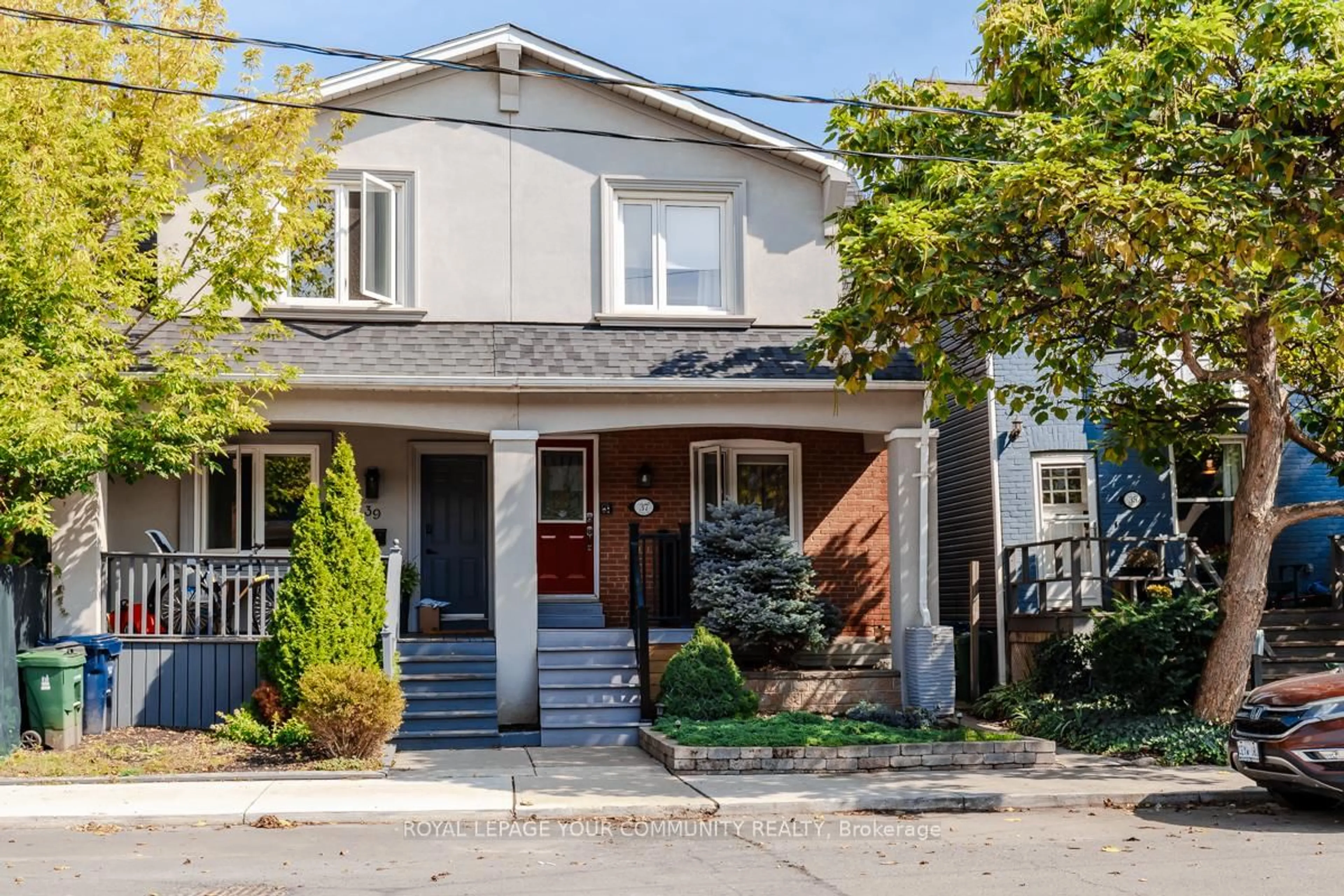 Home with brick exterior material, street for 37 Connaught Ave, Toronto Ontario M4L 2V8