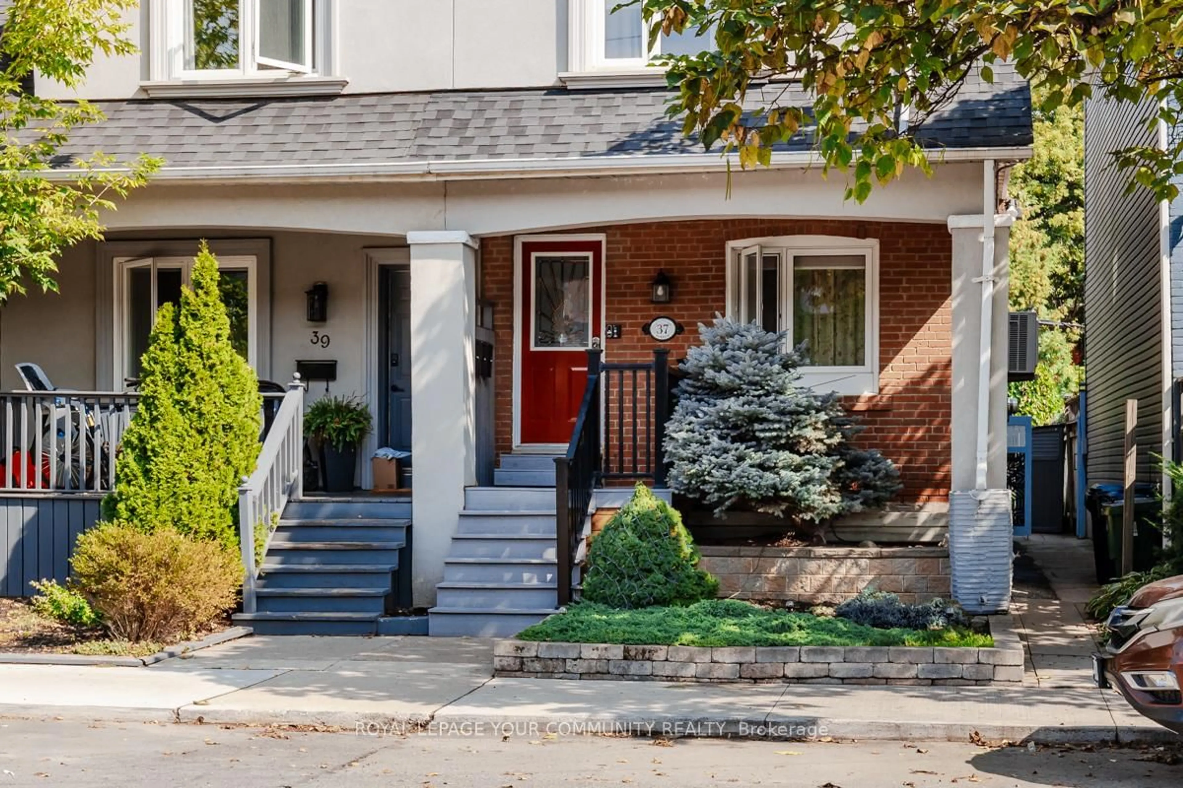 Home with brick exterior material, street for 37 Connaught Ave, Toronto Ontario M4L 2V8