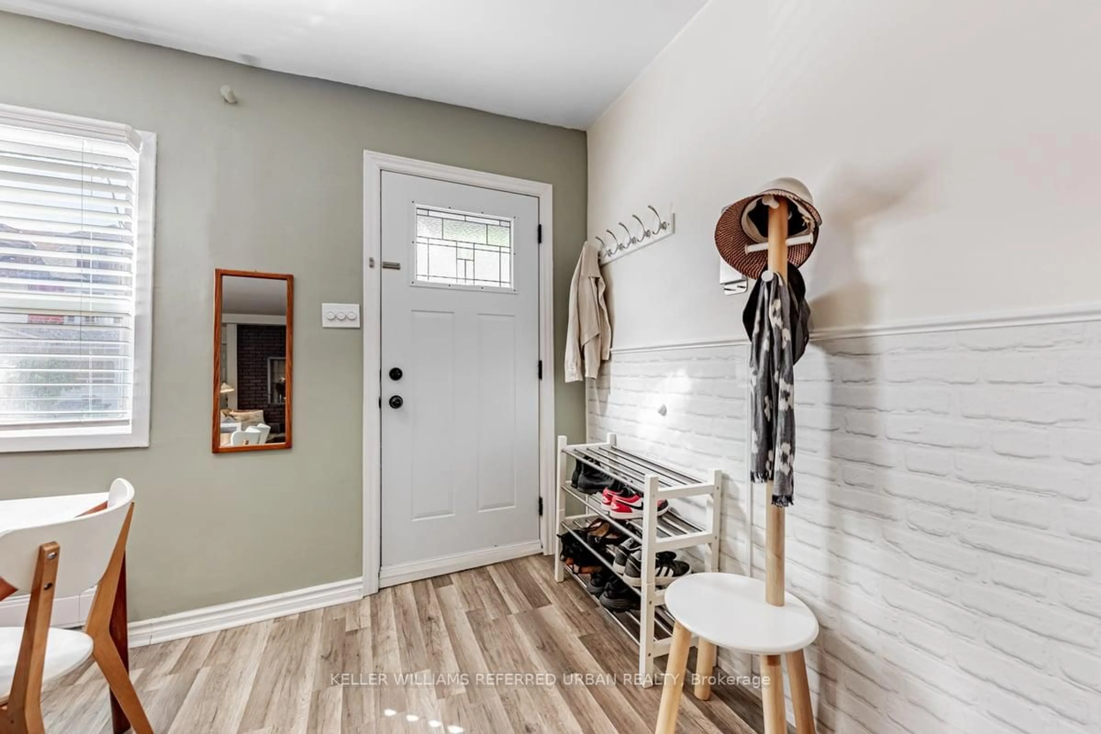Indoor entryway for 111 Jones Ave, Toronto Ontario M4M 2Z7