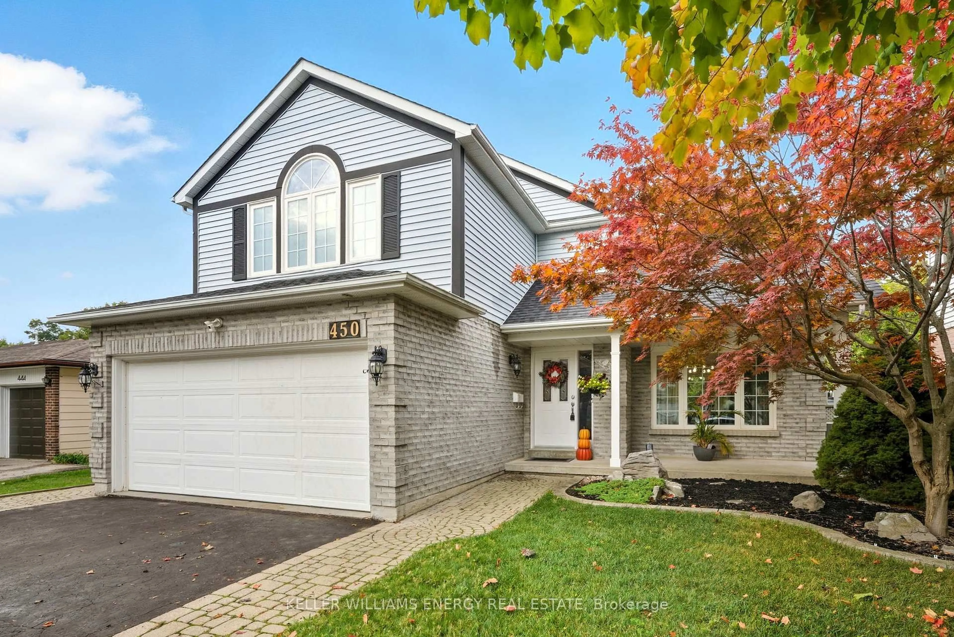 Home with vinyl exterior material, street for 450 Safari Dr, Oshawa Ontario L1K 1B6