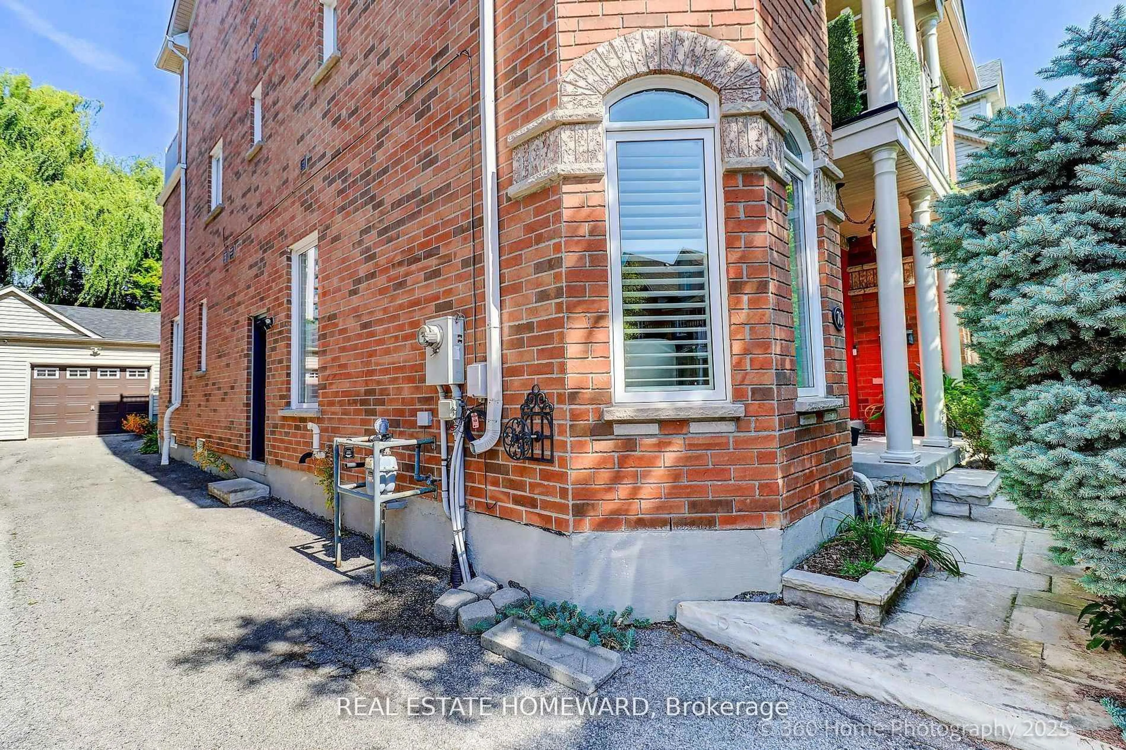 Home with brick exterior material, street for 76 Whistle Post St, Toronto Ontario M4E 3W8