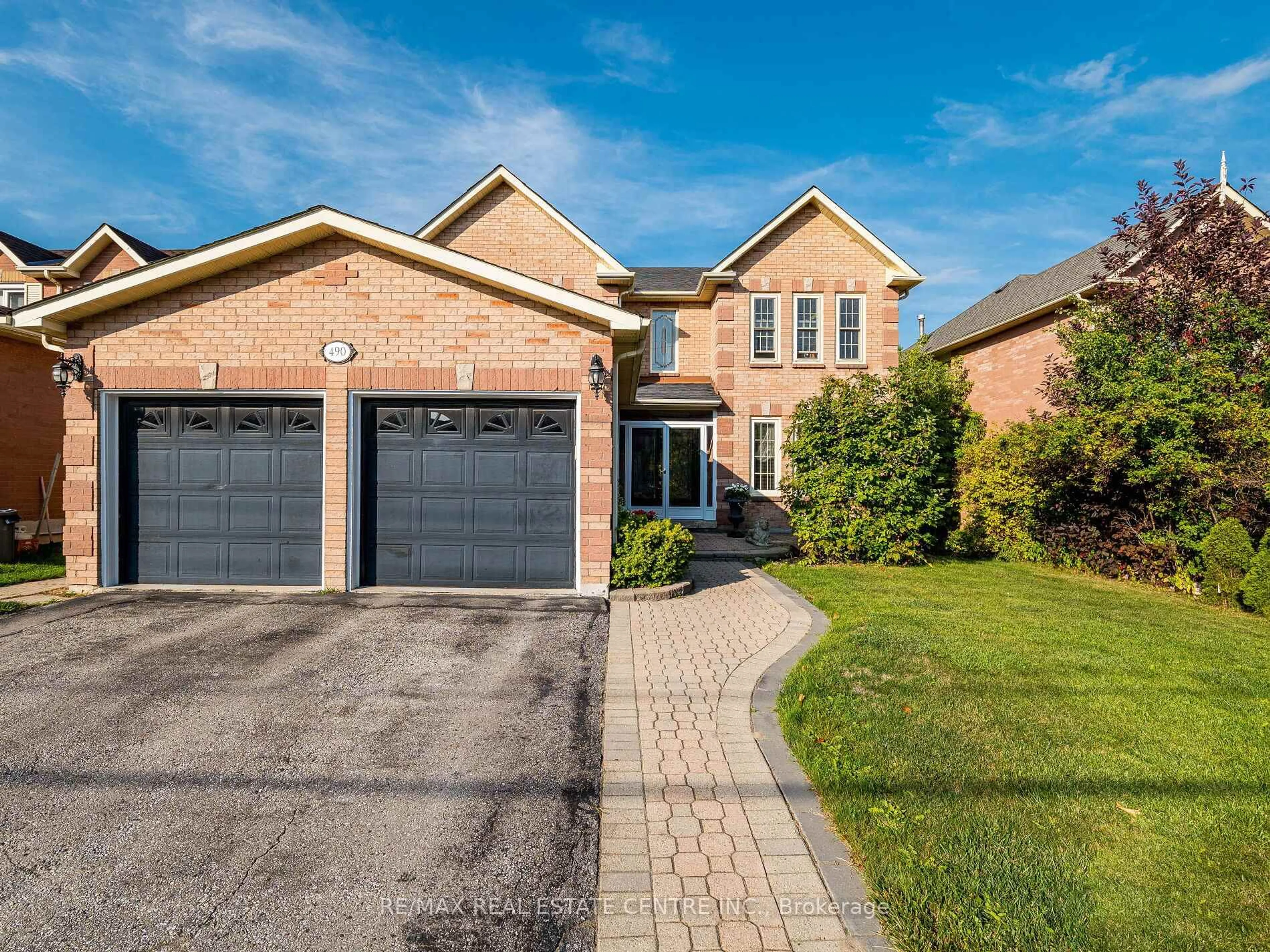 Home with brick exterior material, street for 490 Old Harwood Ave, Ajax Ontario L1T 3L1