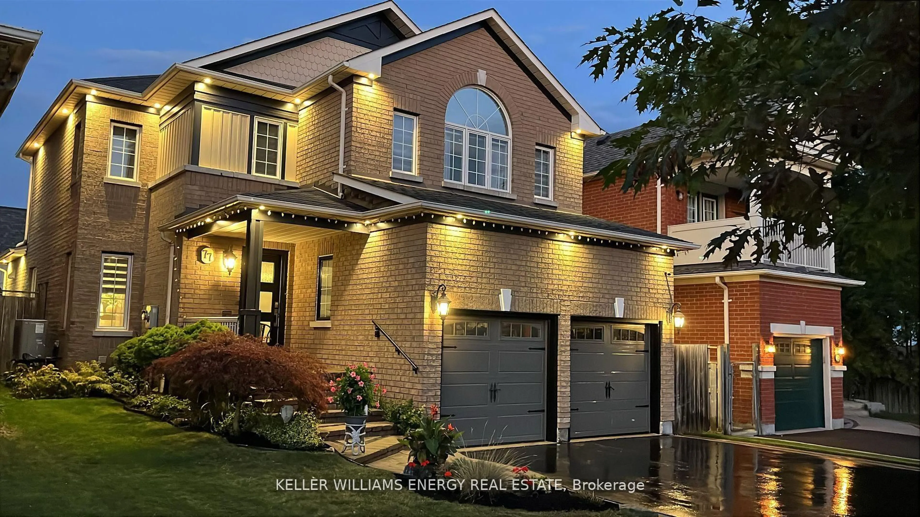 Home with brick exterior material, street for 77 James Rowe Crt, Whitby Ontario L1R 2Y3