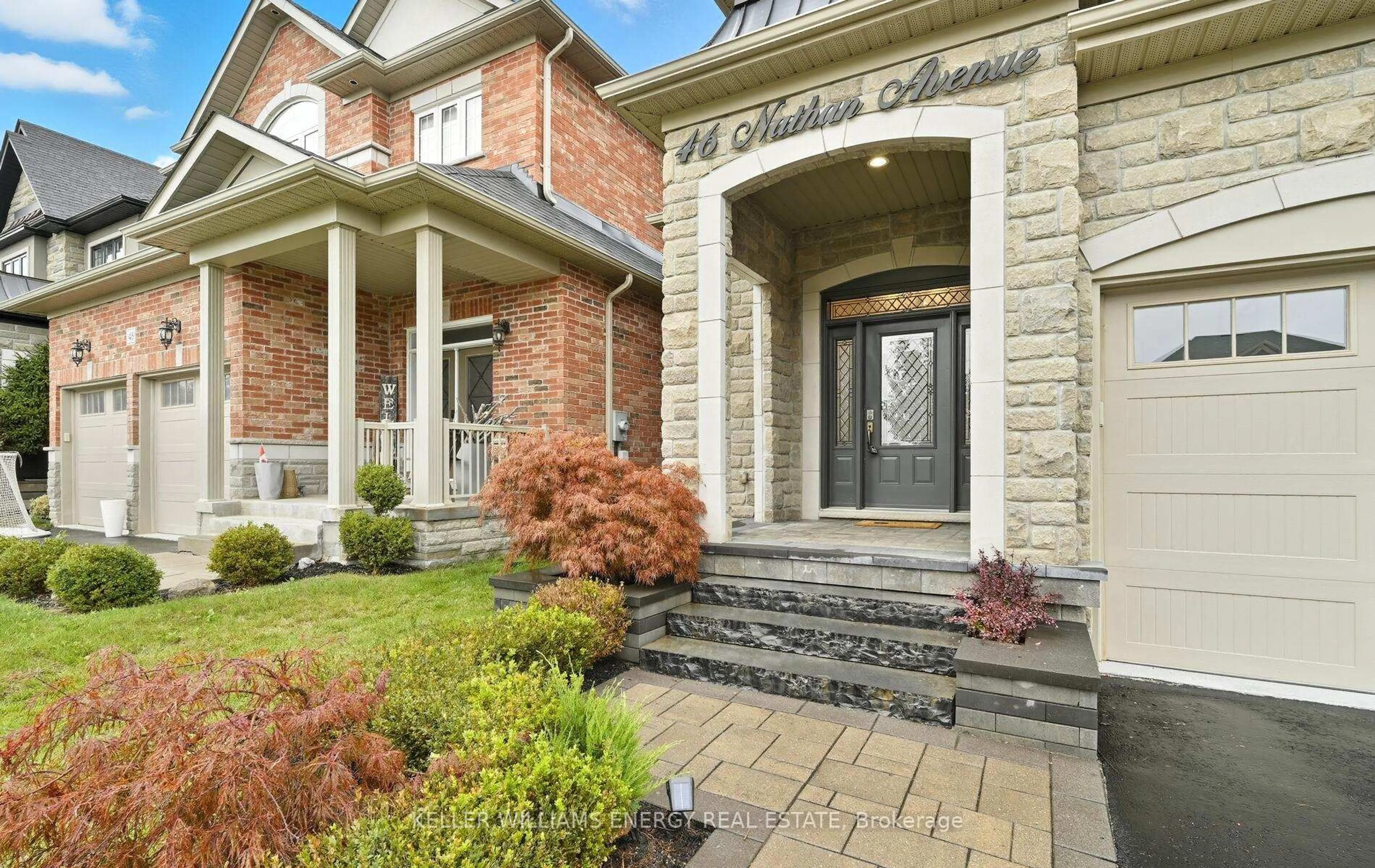 Home with brick exterior material, street for 46 Nathan Ave, Whitby Ontario L1M 0K2