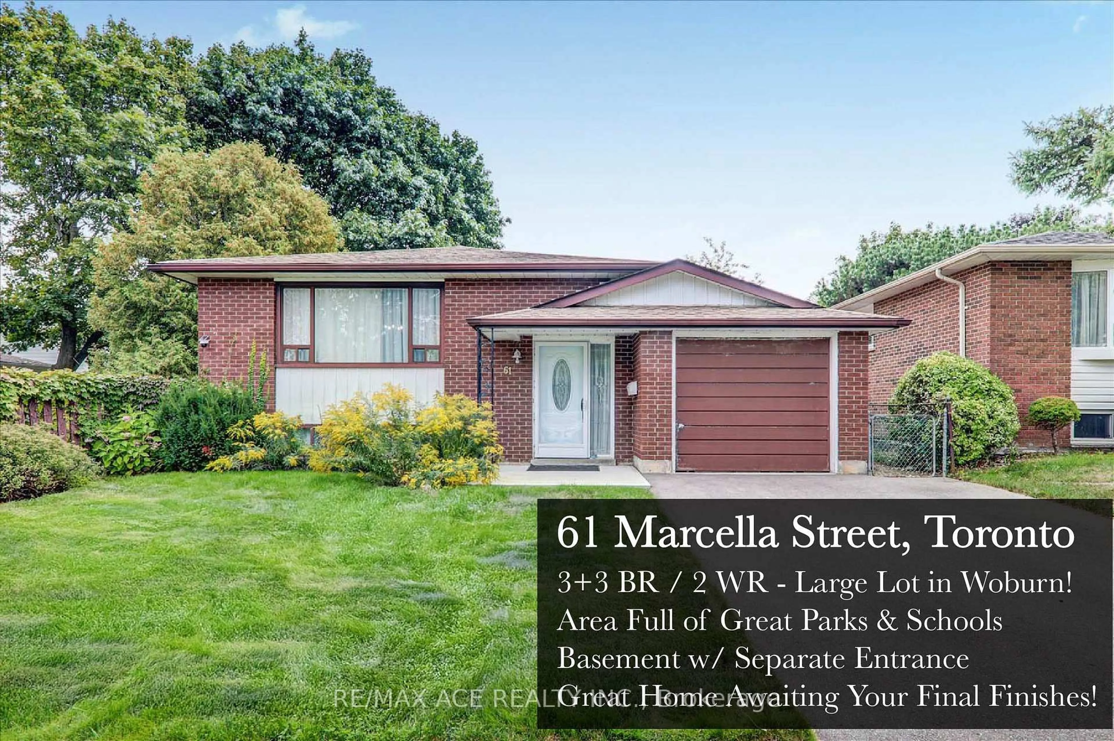 Home with brick exterior material, street for 61 Marcella St, Toronto Ontario M1G 1K9