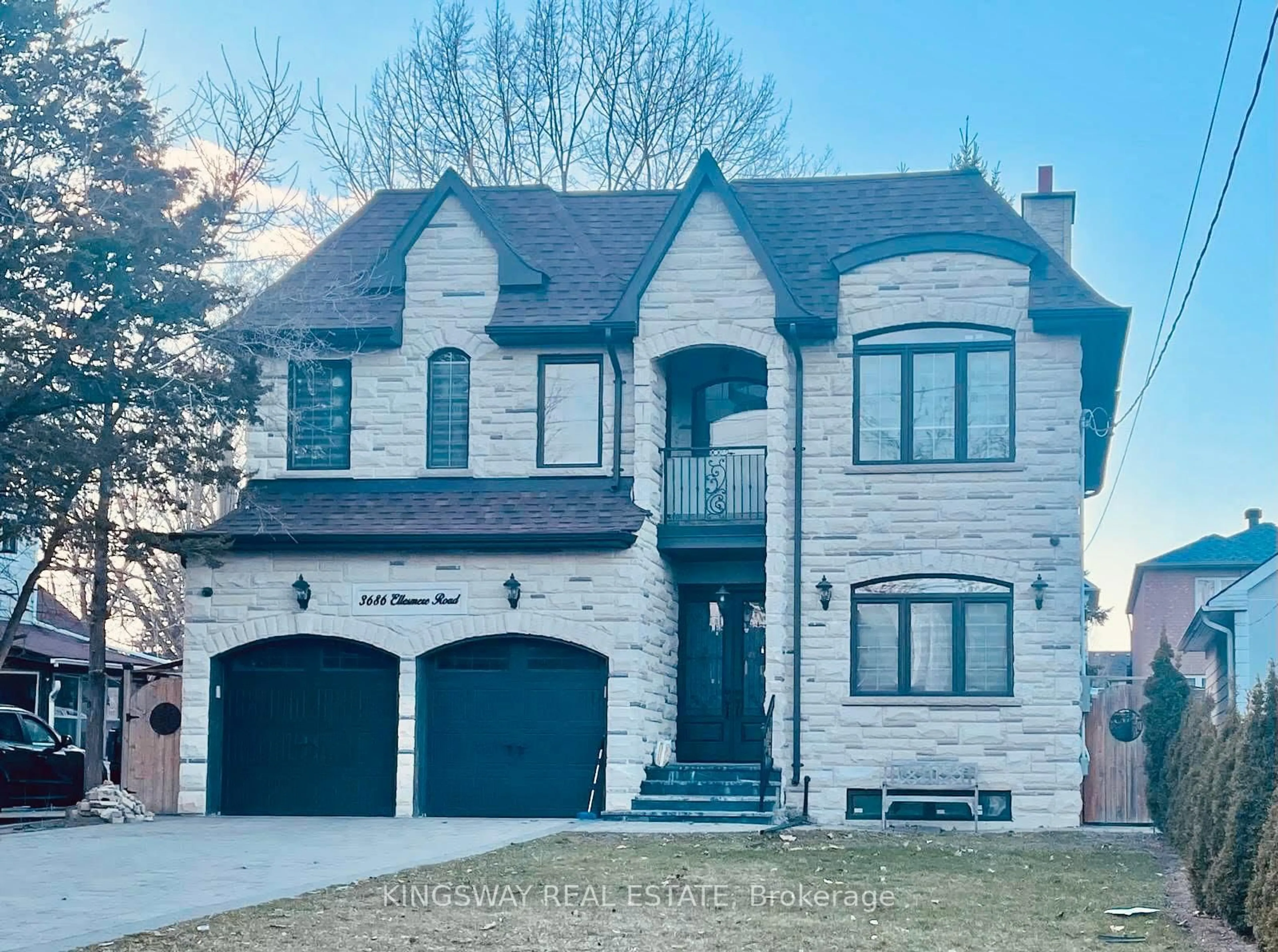 Home with brick exterior material, street for 3686 Ellesmere Rd, Toronto Ontario M1C 1H6