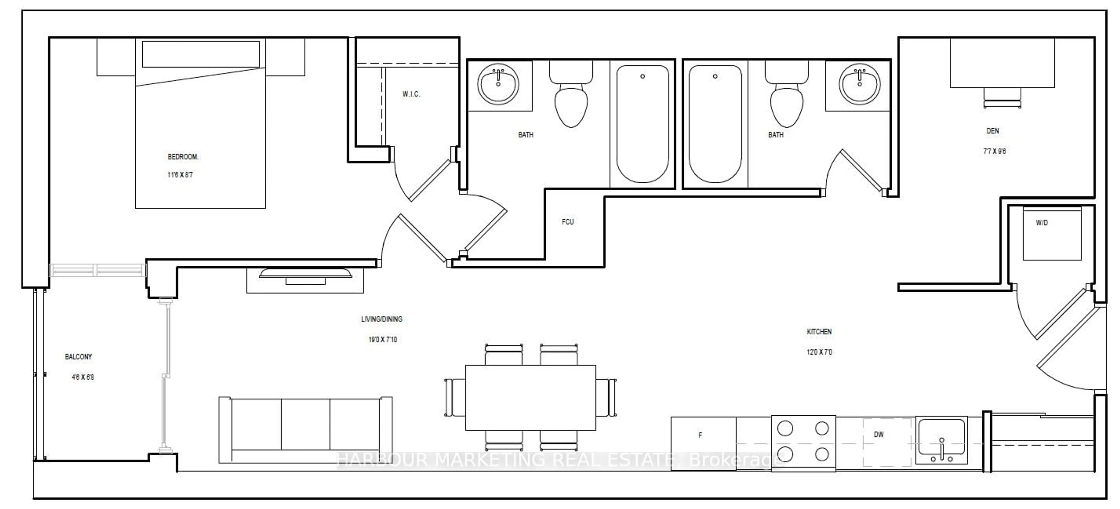Floor plan for 3429 Sheppard Ave #B618, Toronto Ontario M1T 0C2