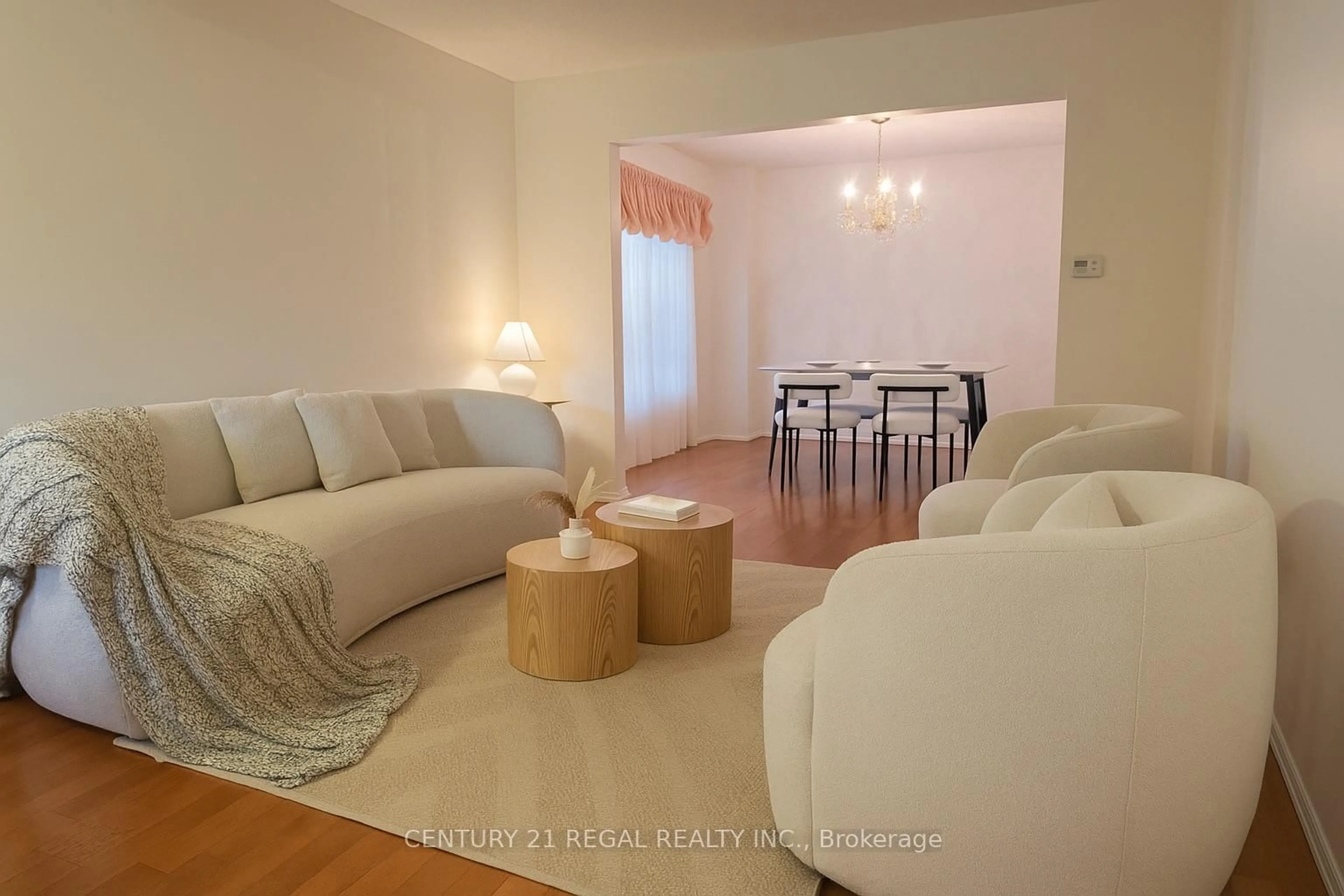 Living room with furniture, wood/laminate floor for 85 Nettlecreek Cres, Toronto Ontario M1V 4L2