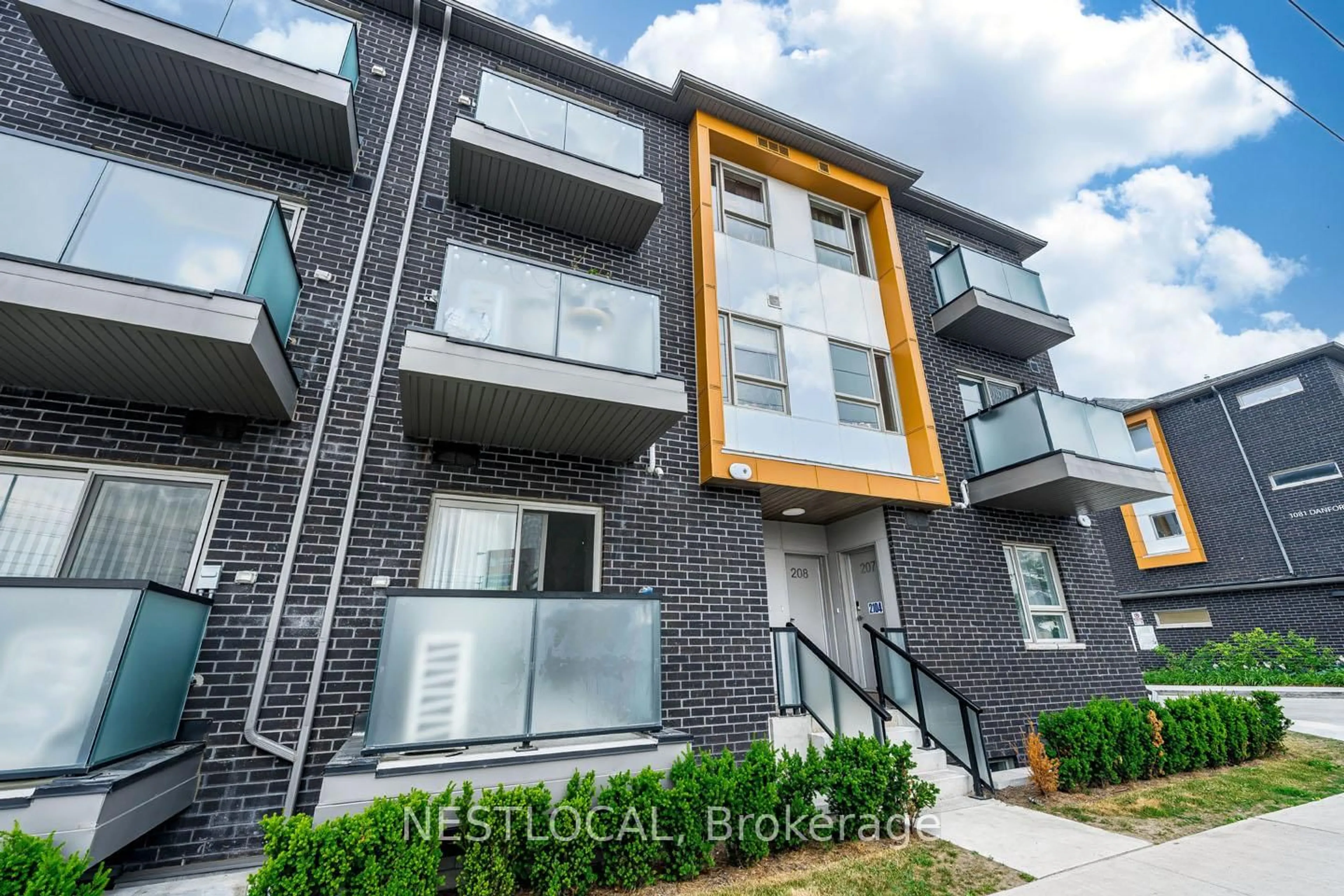 Home with brick exterior material, street for 1085 Danforth Rd #206, Toronto Ontario M1J 0B2