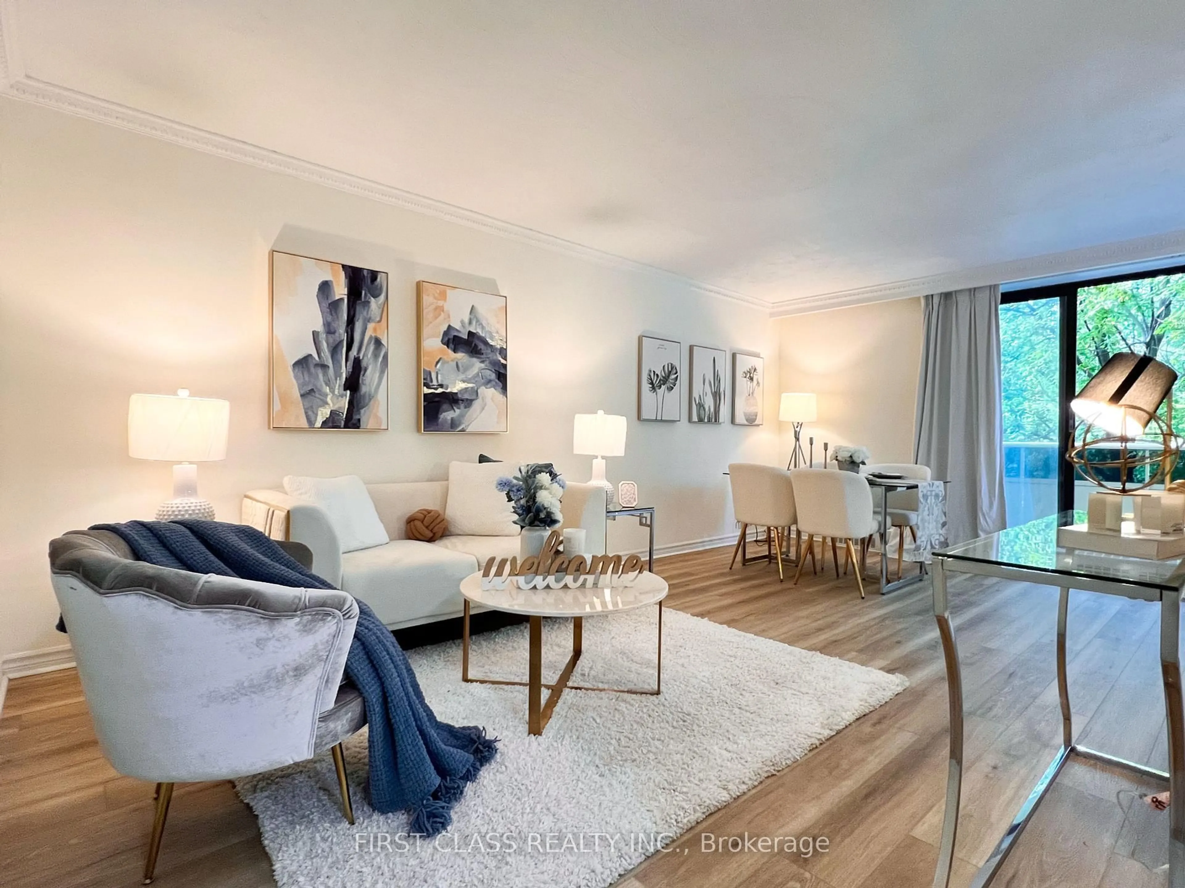 Living room with furniture, unknown for 921 Midland Ave #205, Toronto Ontario M1K 4G2