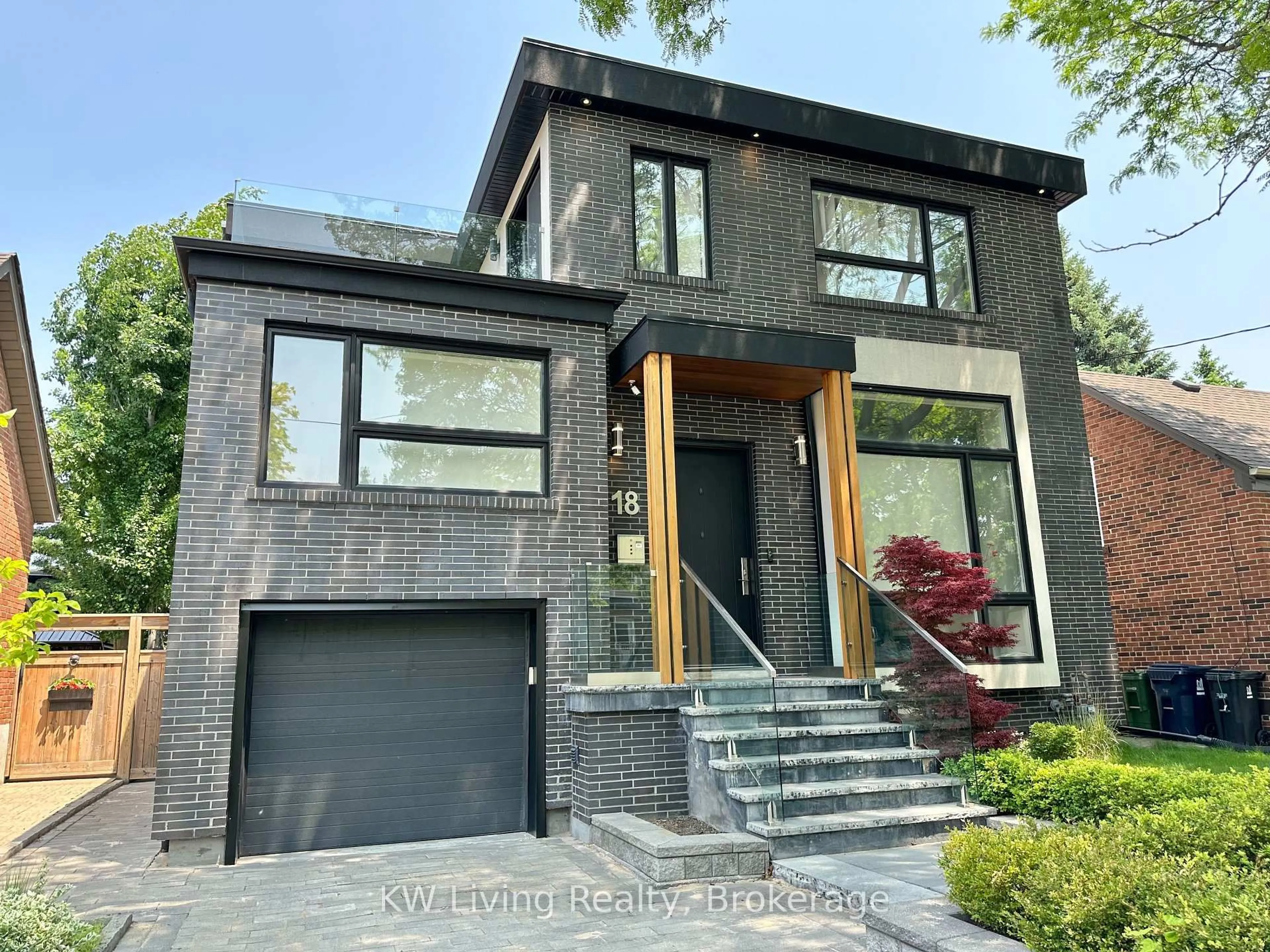 Home with brick exterior material, street for 18 Ferris Rd, Toronto Ontario M4B 1G1