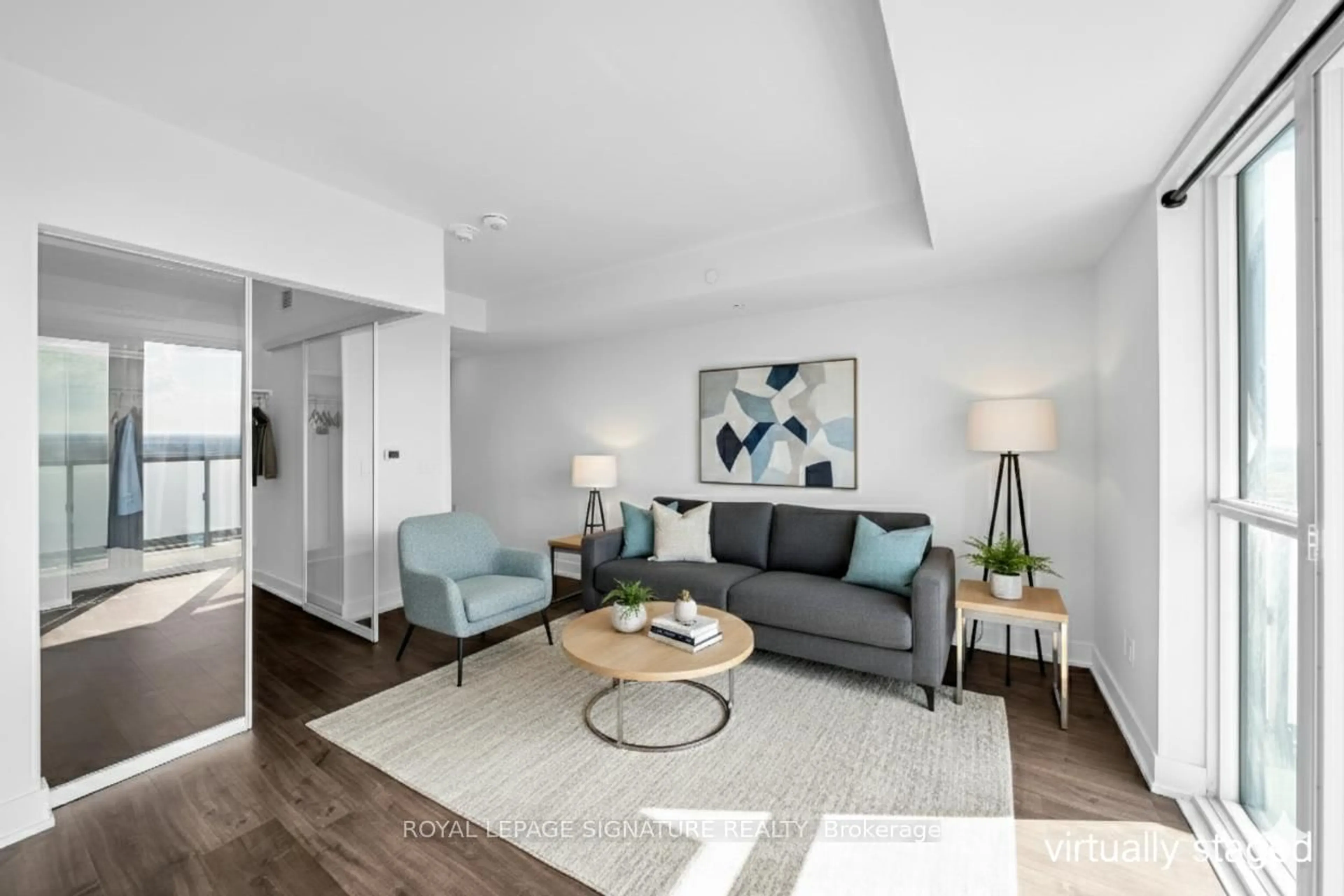 Living room with furniture, unknown for 2550 Simcoe St #2020, Oshawa Ontario L1L 0R5