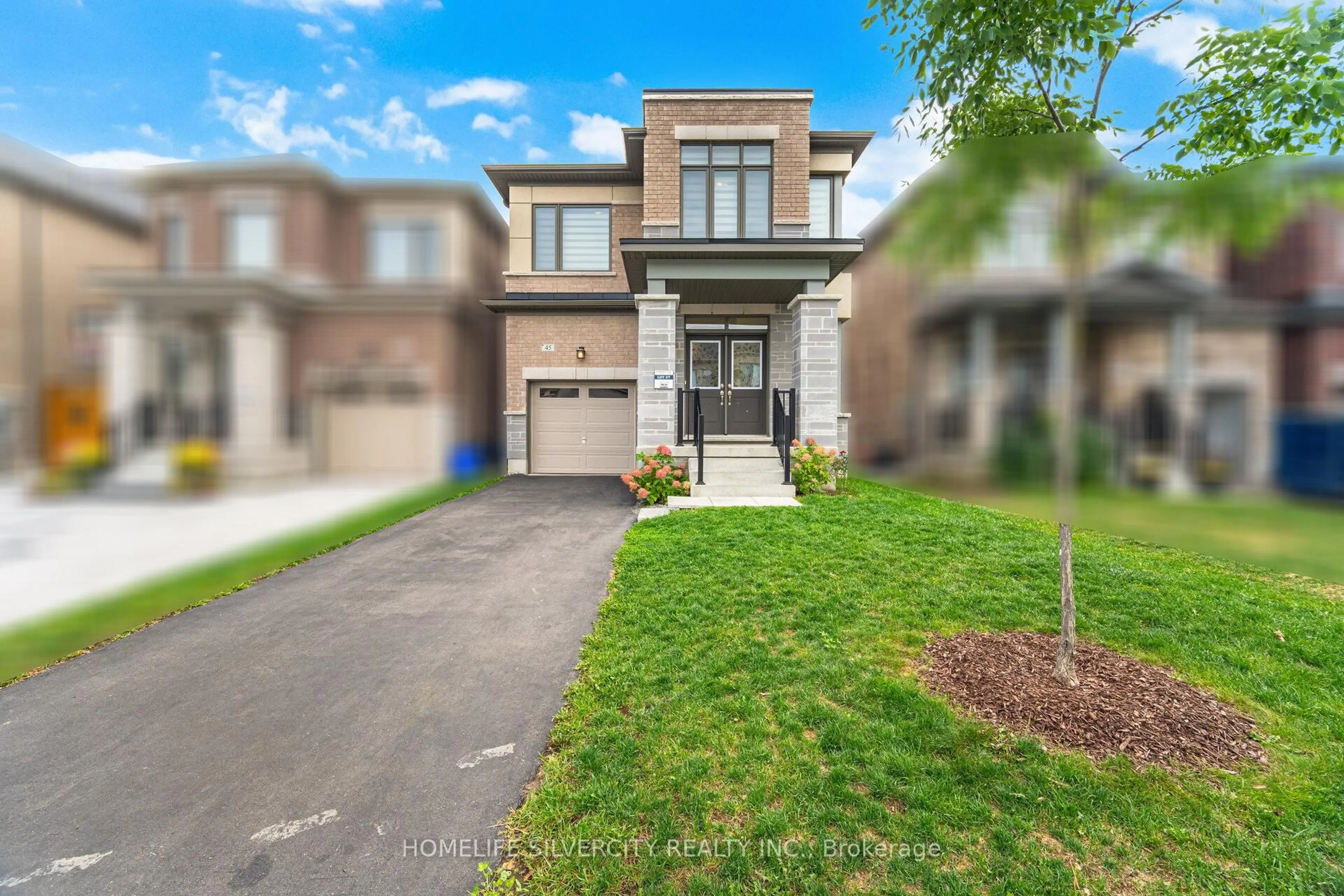 Home with brick exterior material, street for 45 Ogston Cres, Whitby Ontario L1P 0H2