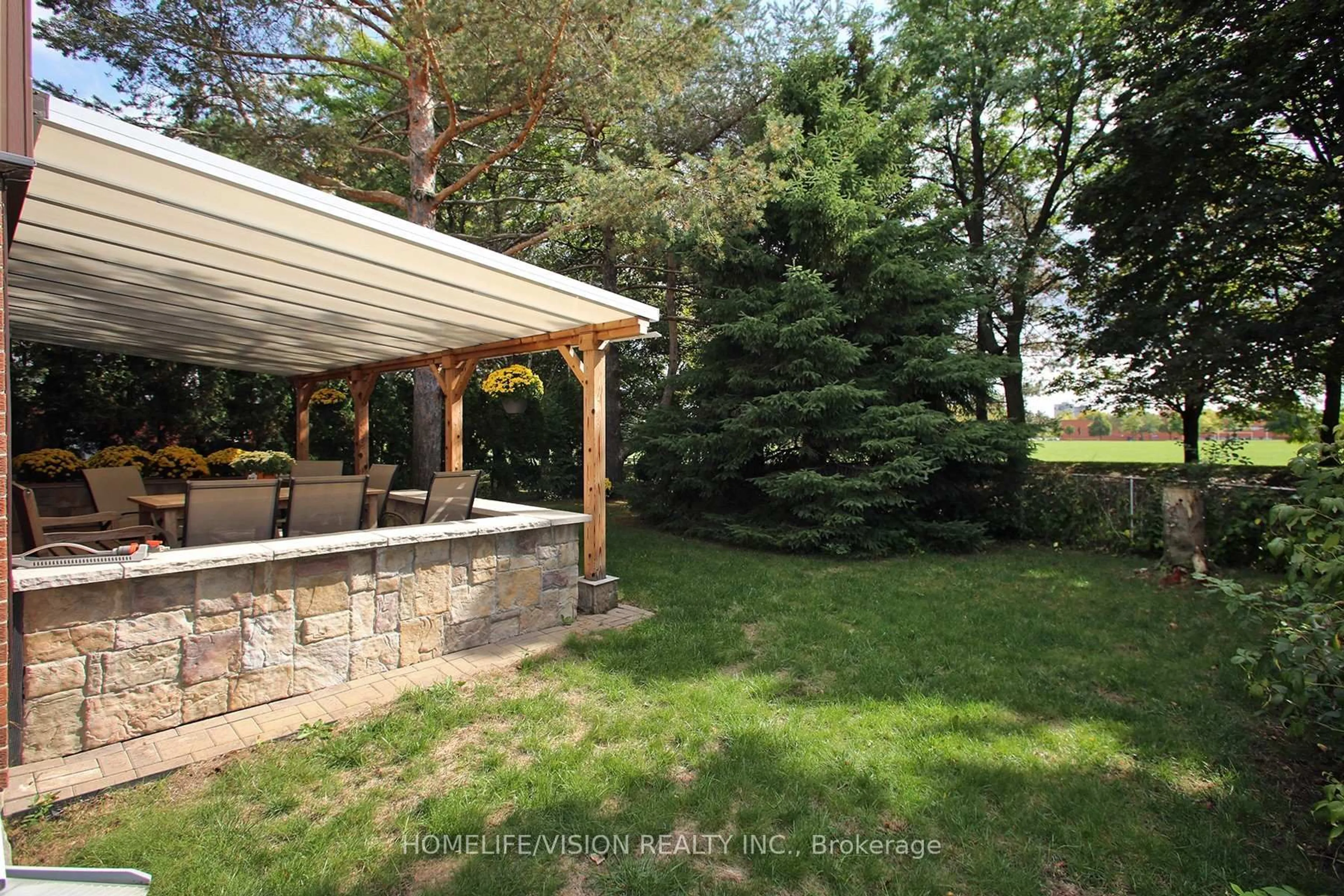 Patio, forest/trees view for 12 Relroy Crt, Toronto Ontario M1W 2Y7