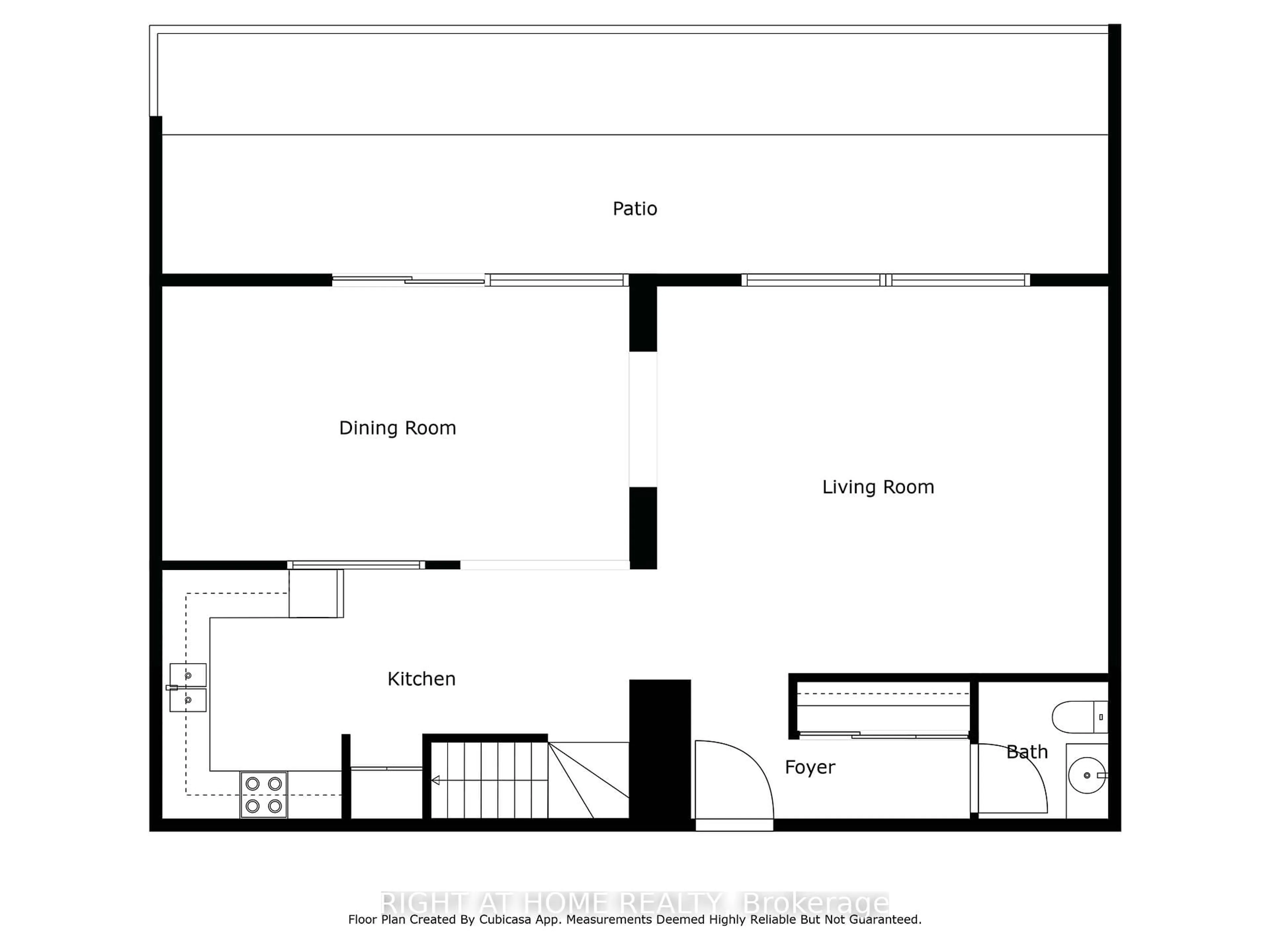 Floor plan for 454 Centre St #110, Oshawa Ontario L1H 4C2