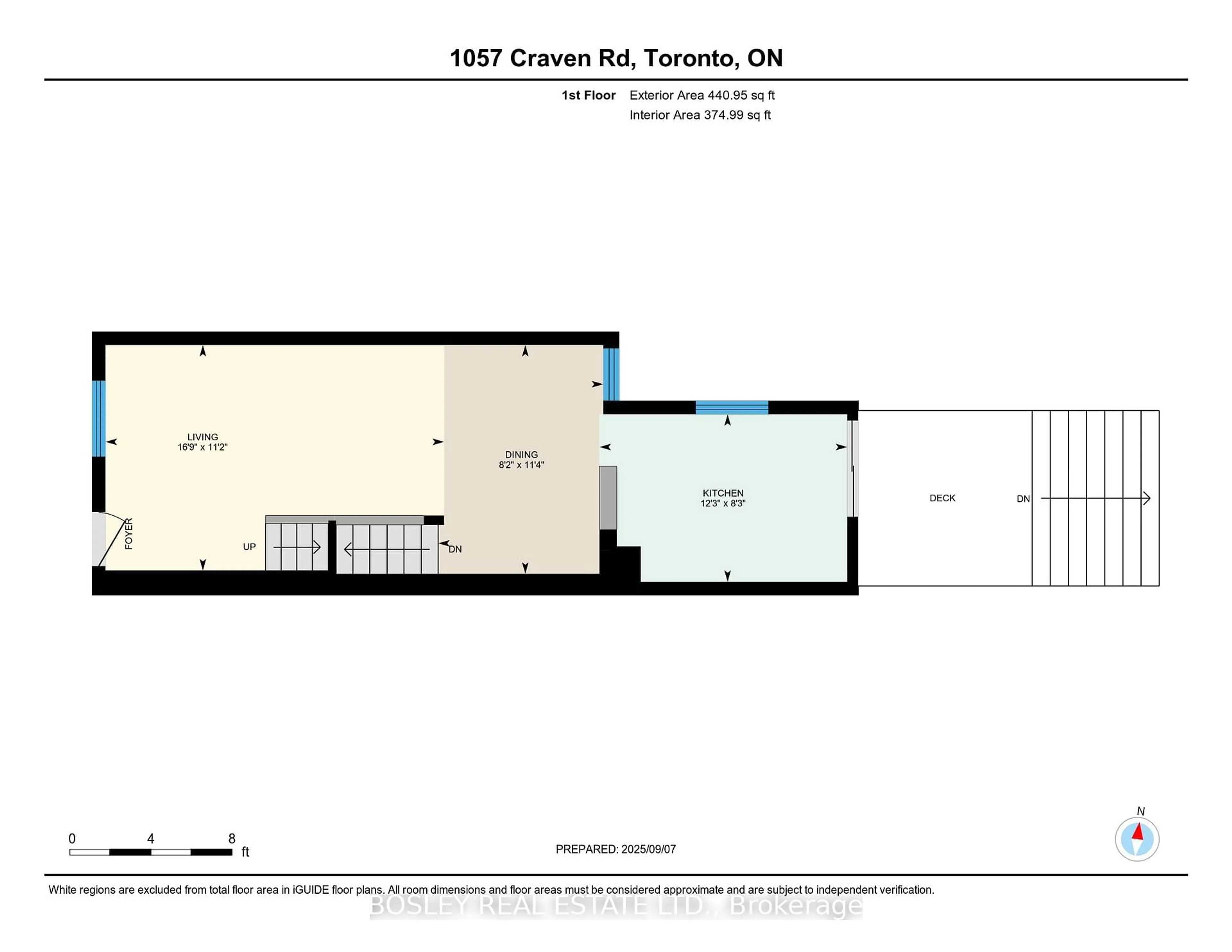 Floor plan for 1057 Craven Rd, Toronto Ontario M4J 4V7