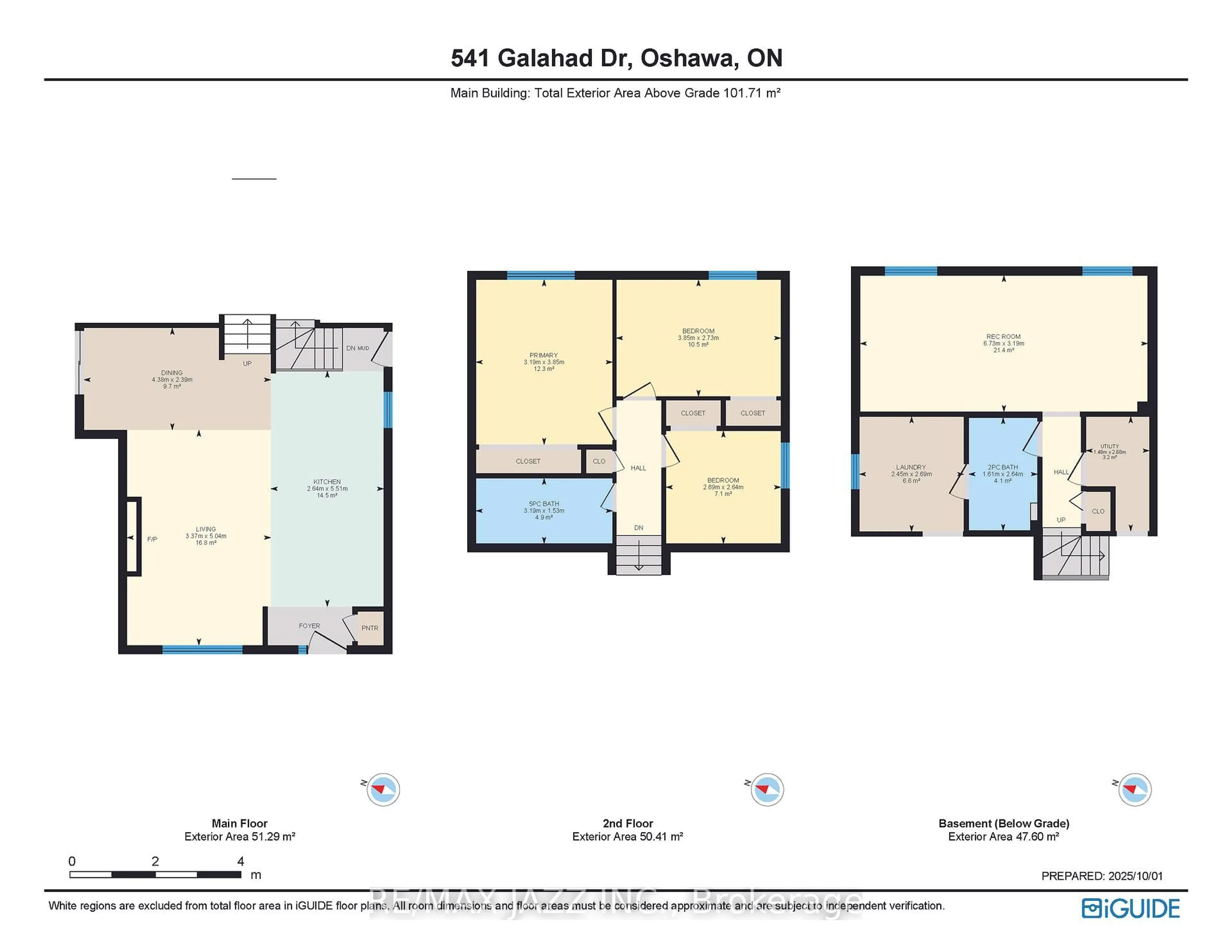 Floor plan for 541 Galahad Dr, Oshawa Ontario L1K 1L9