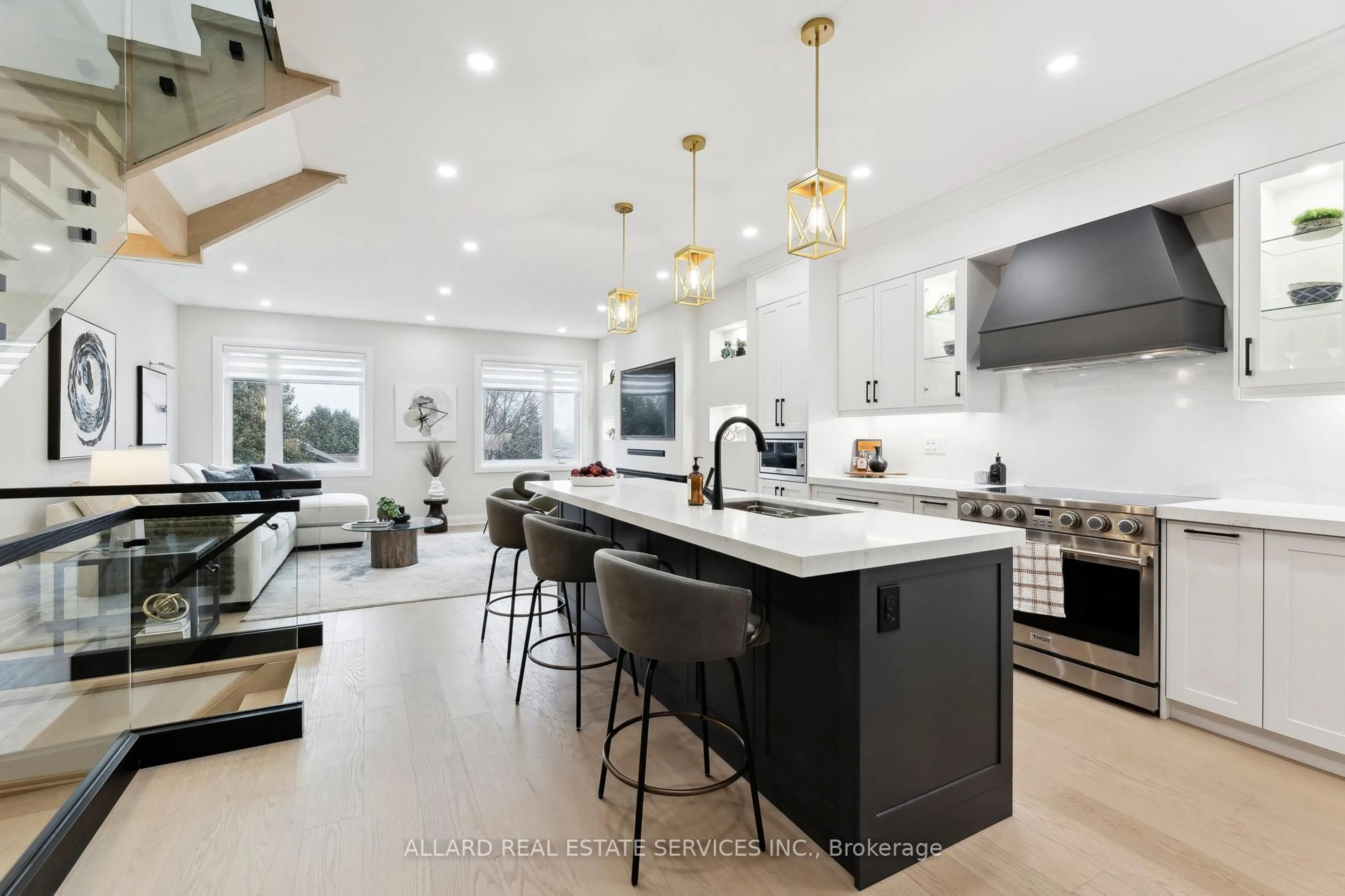 Open concept kitchen, ceramic/tile floor for 1956 Valley Farm Rd, Pickering Ontario L1V 1X7