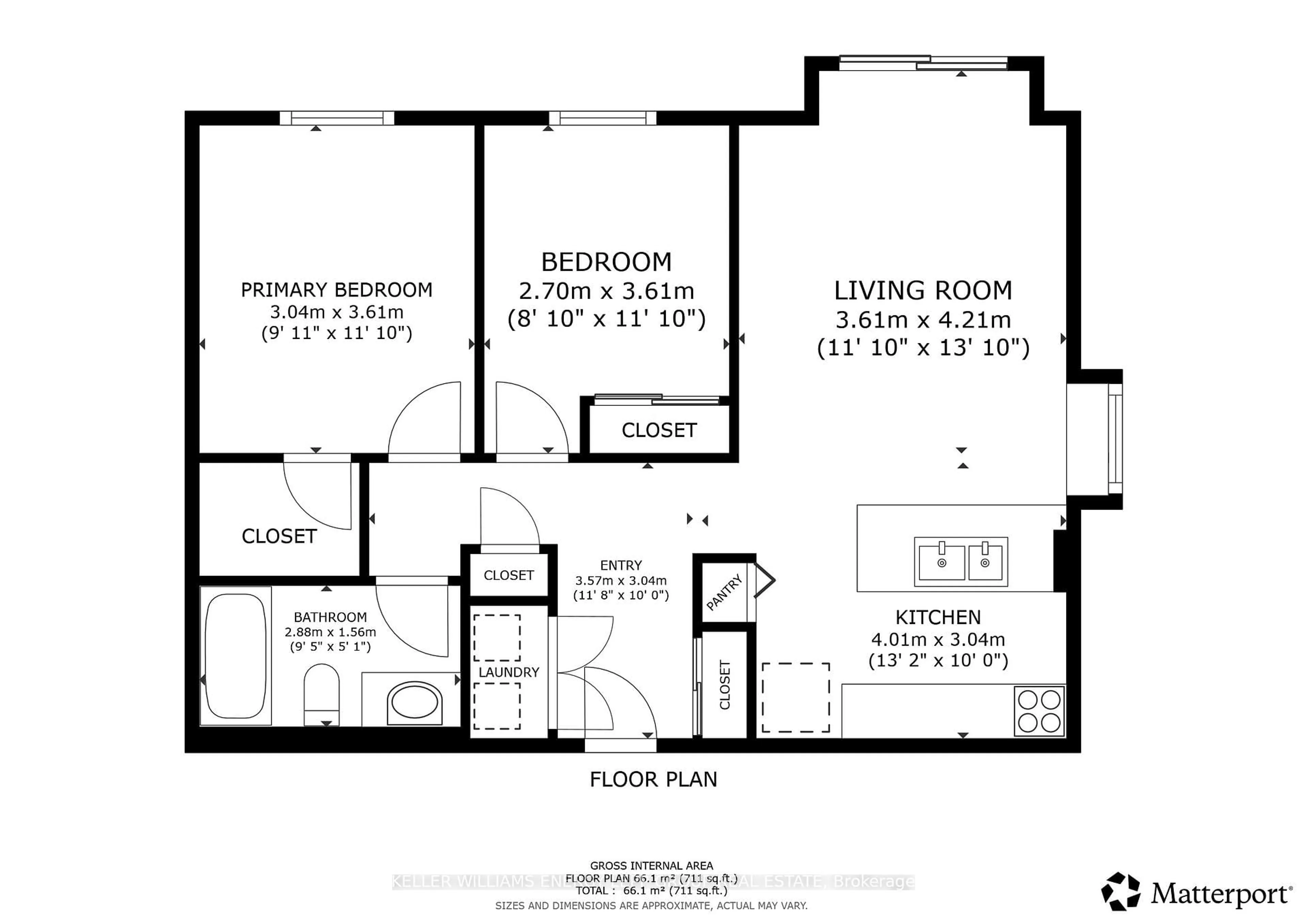 Floor plan for 91 Aspen Springs Dr #301, Clarington Ontario L1C 5J9