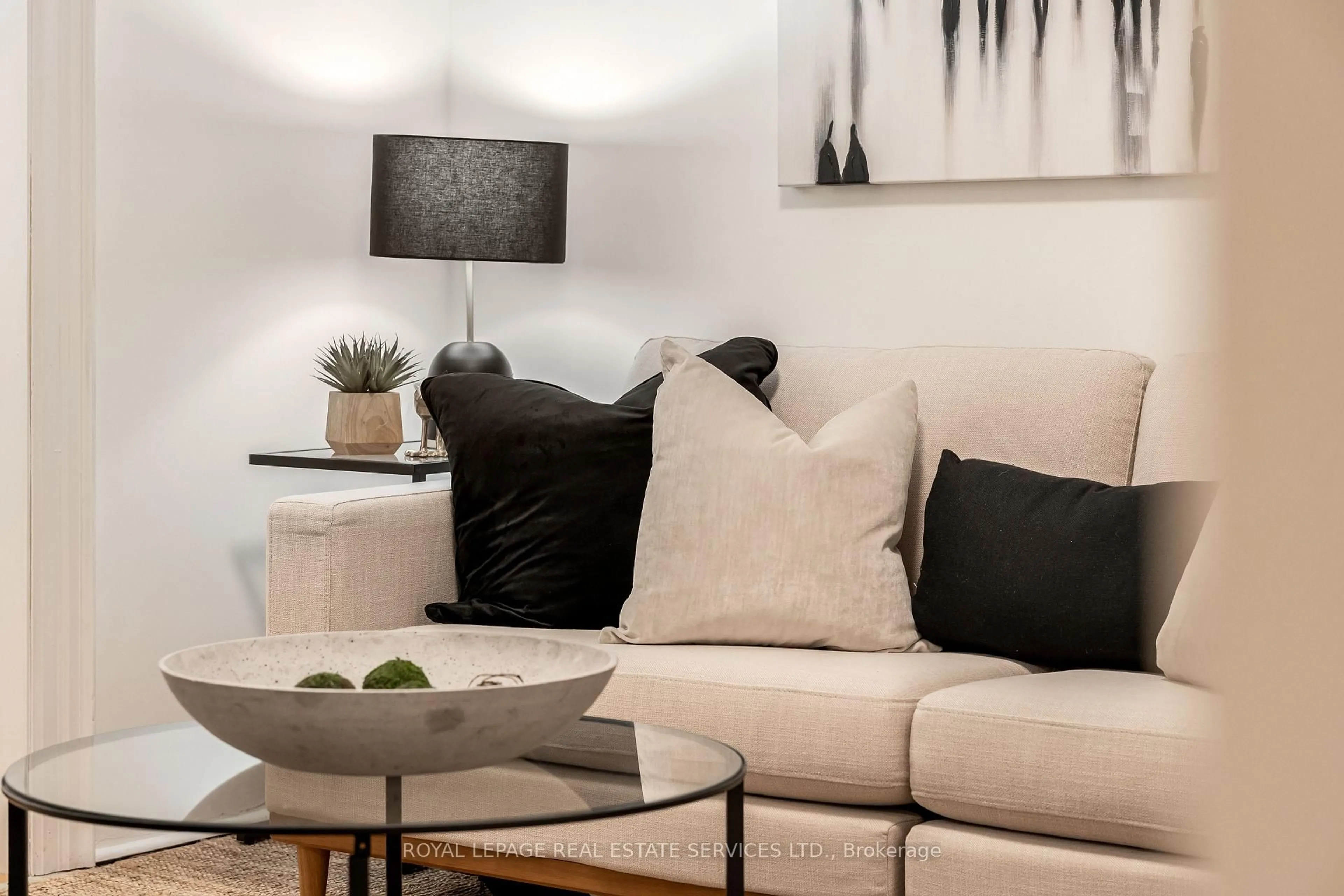 Living room with furniture, unknown for 65 Drayton Ave, Toronto Ontario M4C 3L8