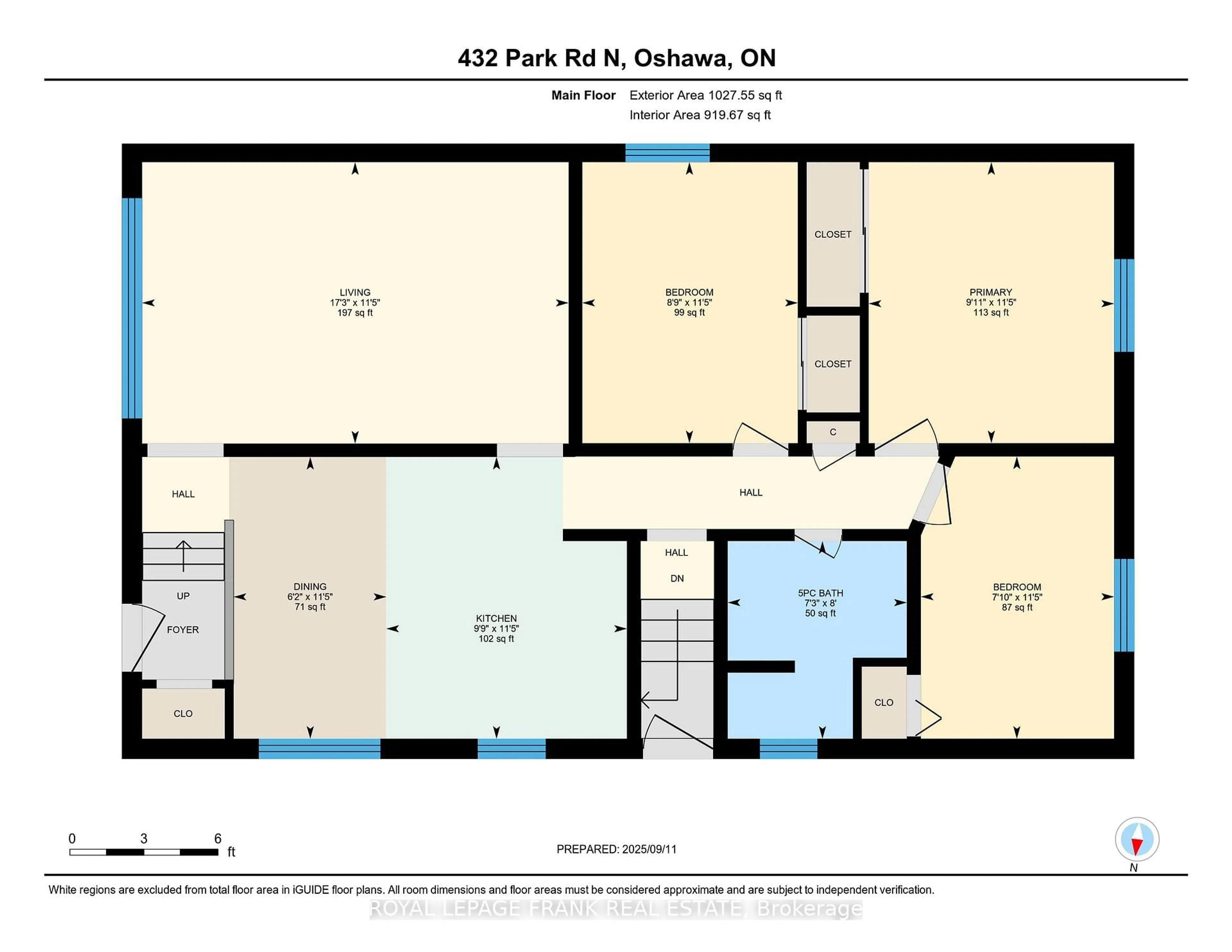 Floor plan for 432 Park Rd, Oshawa Ontario L1J 4M5