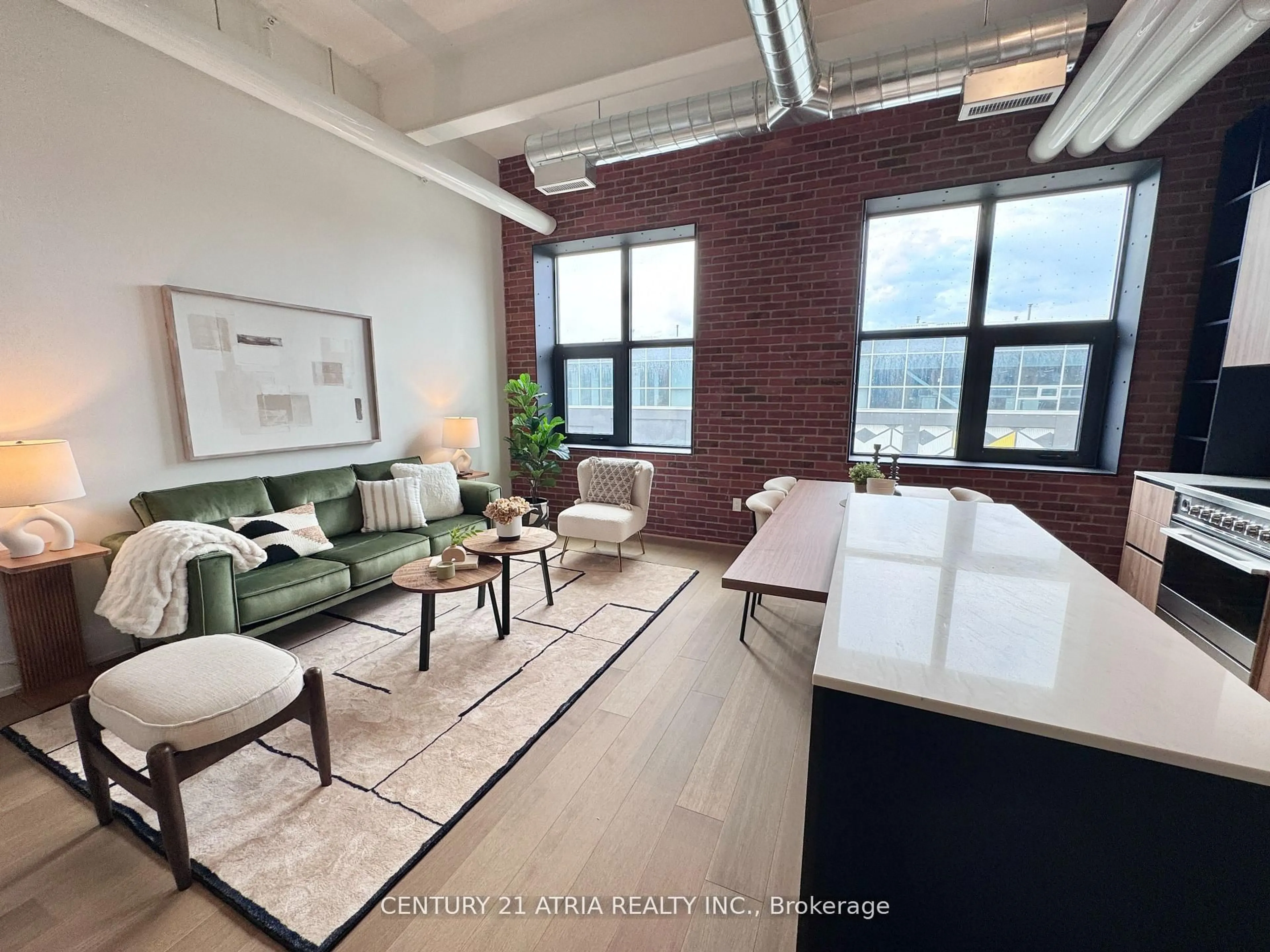 Living room with furniture, unknown for 150 Logan Ave #505, Toronto Ontario M4M 1C3