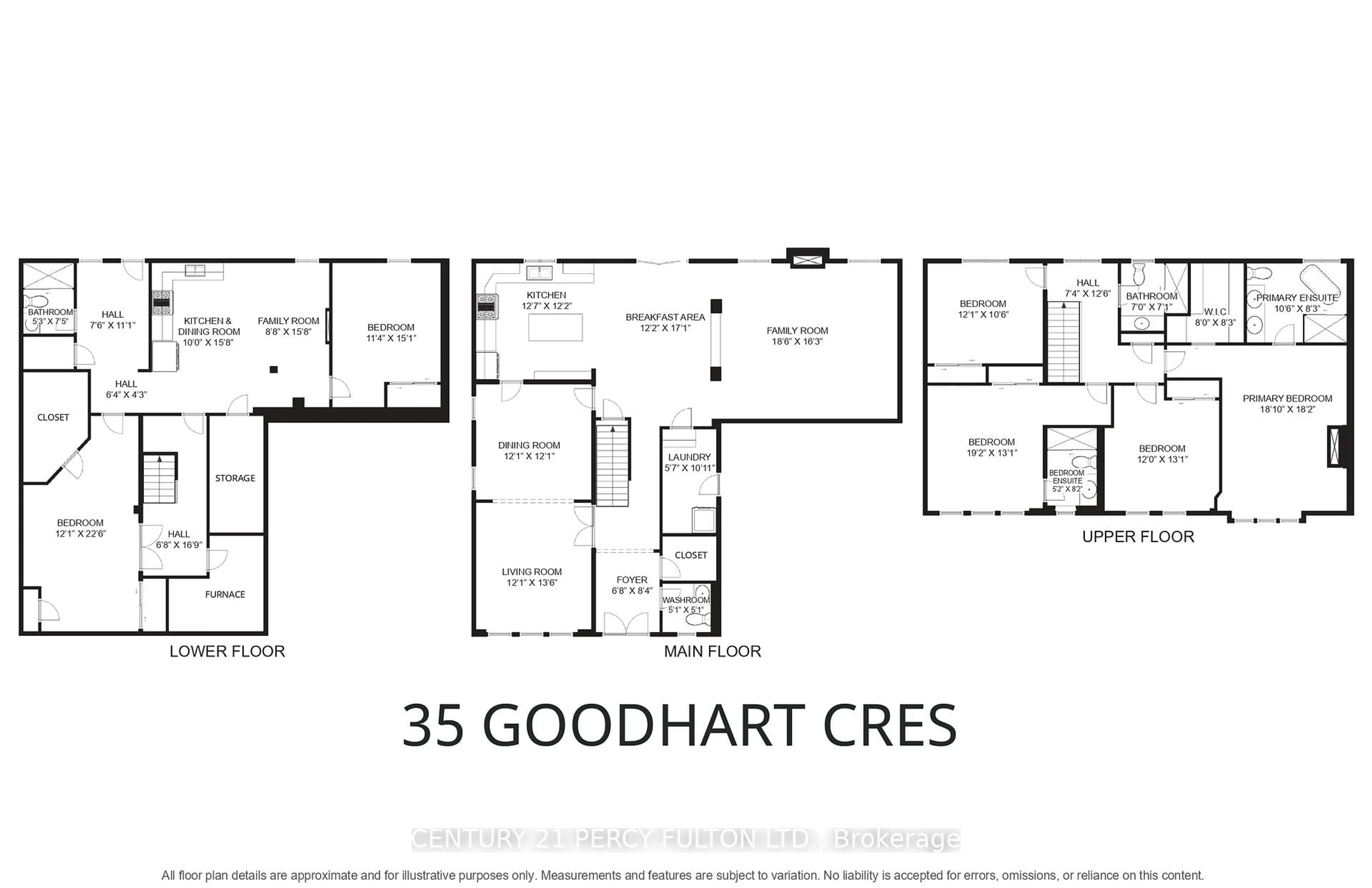Floor plan for 35 Goodhart Cres, Ajax Ontario L1T 4H9