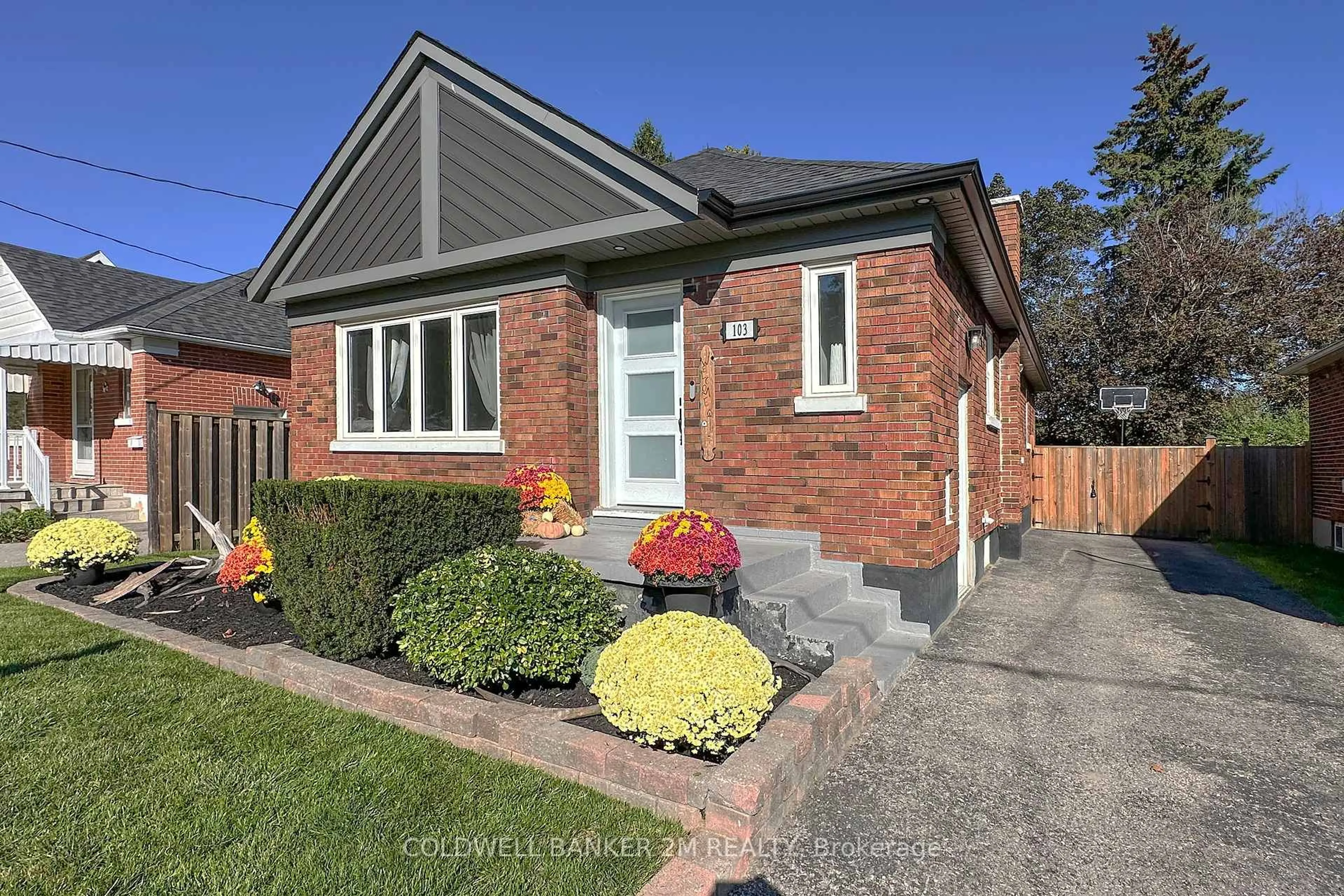 Home with brick exterior material, street for 103 Oakes Ave, Oshawa Ontario L1G 6C5