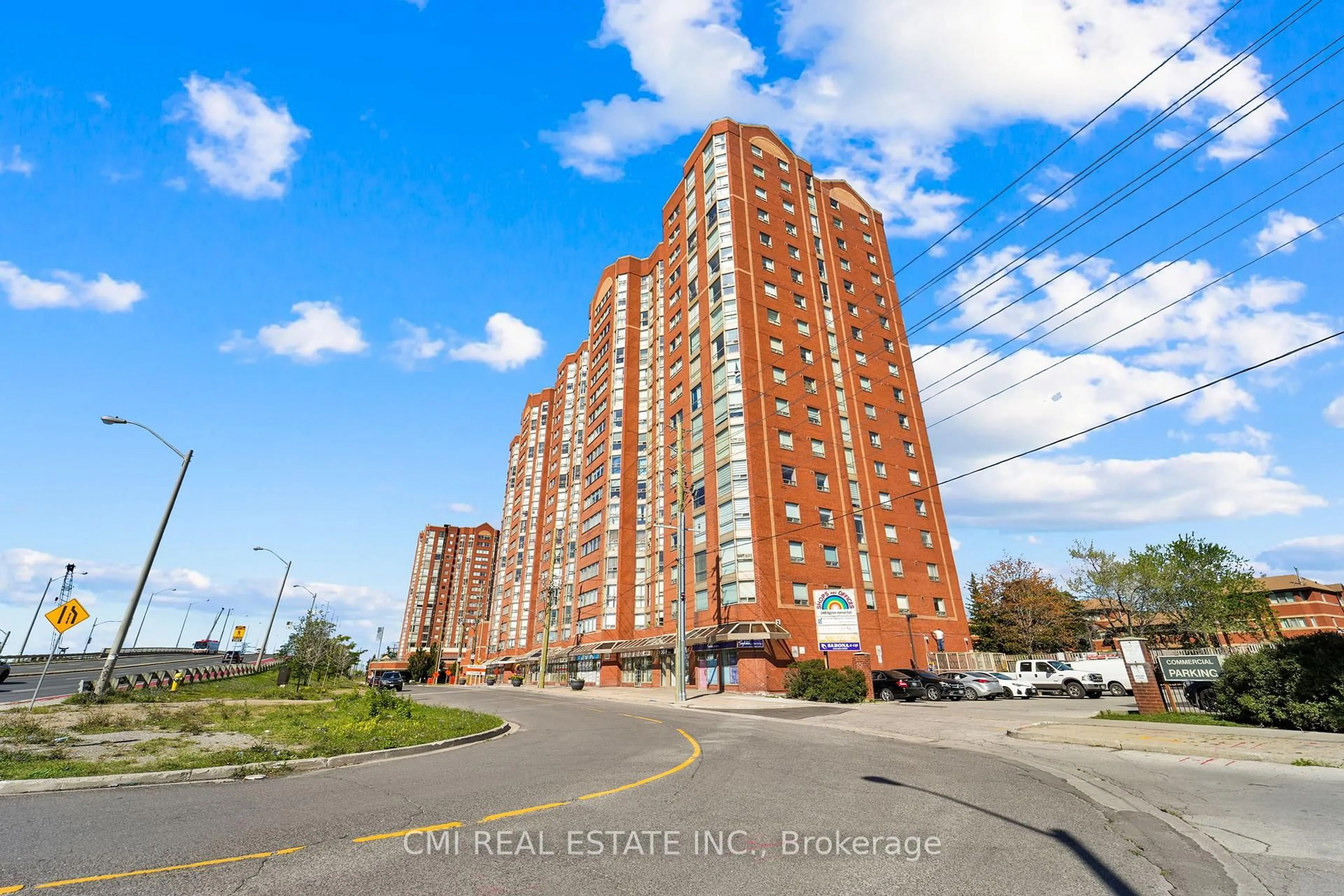 A pic from outside/outdoor area/front of a property/back of a property/a pic from drone, building for 2466 Eglinton Ave #1510, Toronto Ontario M1K 5J8