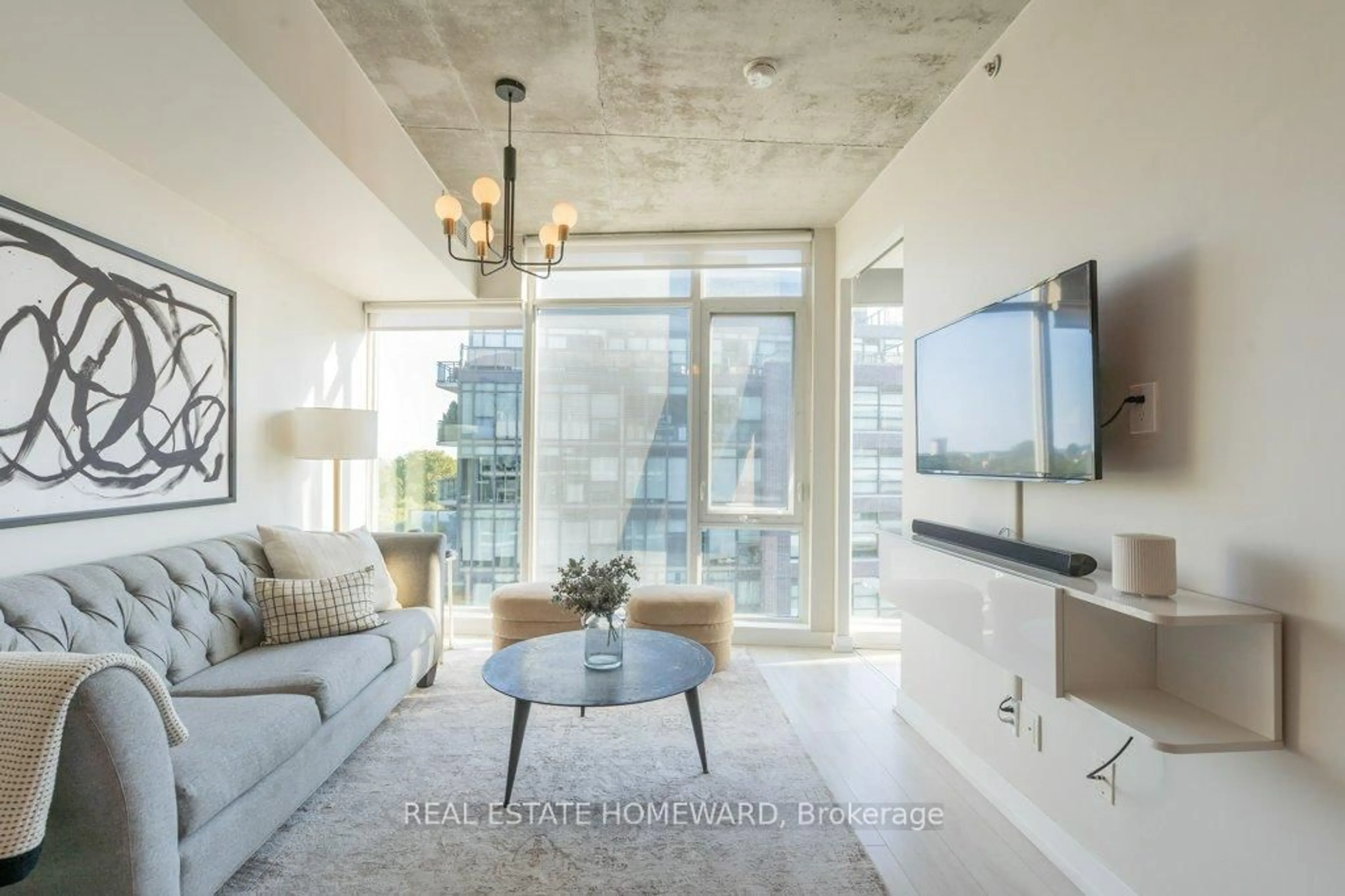Living room with furniture, unknown for 1190 Dundas St #809, Toronto Ontario M4M 0C5
