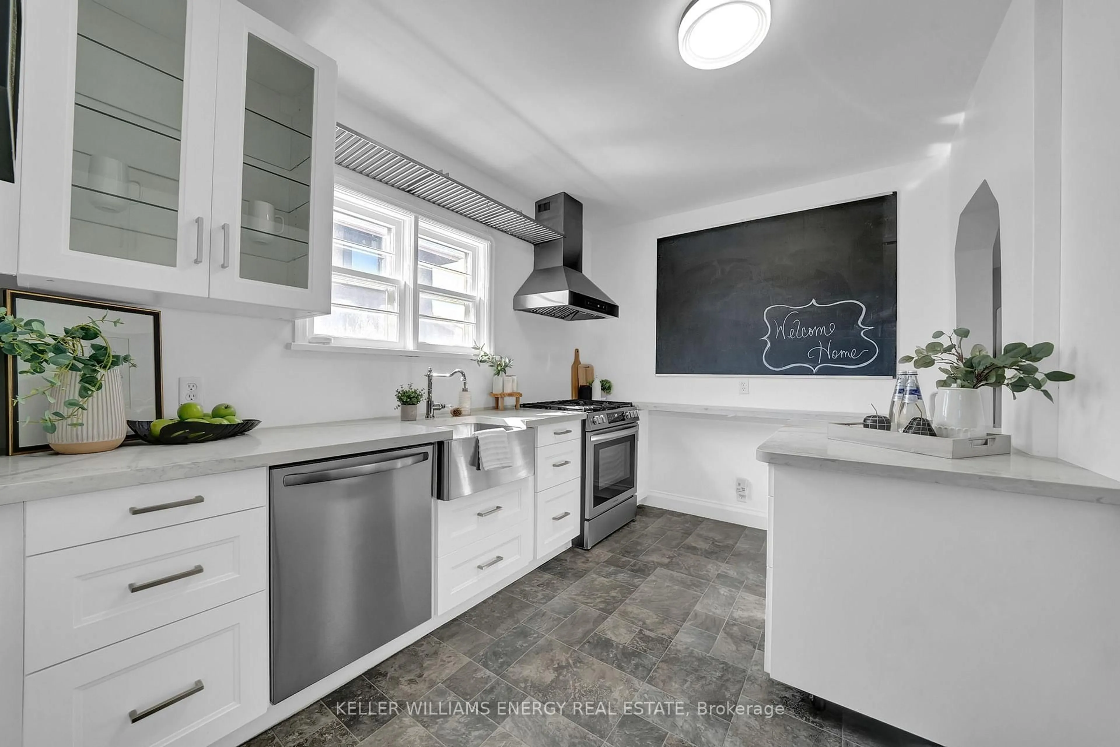 Contemporary kitchen, ceramic/tile floor for 182 Stacey Ave, Oshawa Ontario L1H 2J4