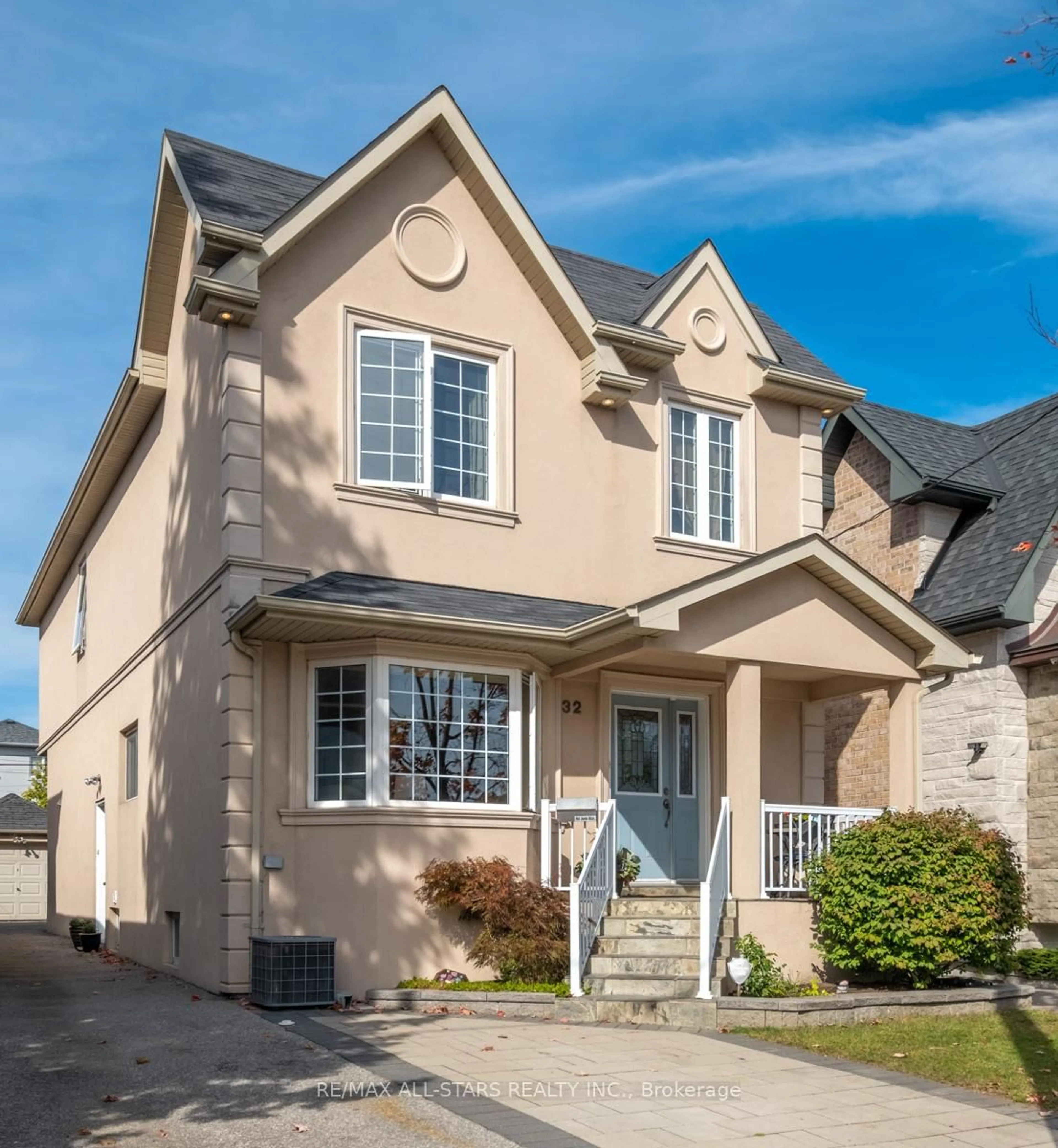 Home with brick exterior material, street for 32 Barker Ave, Toronto Ontario M4C 2N3
