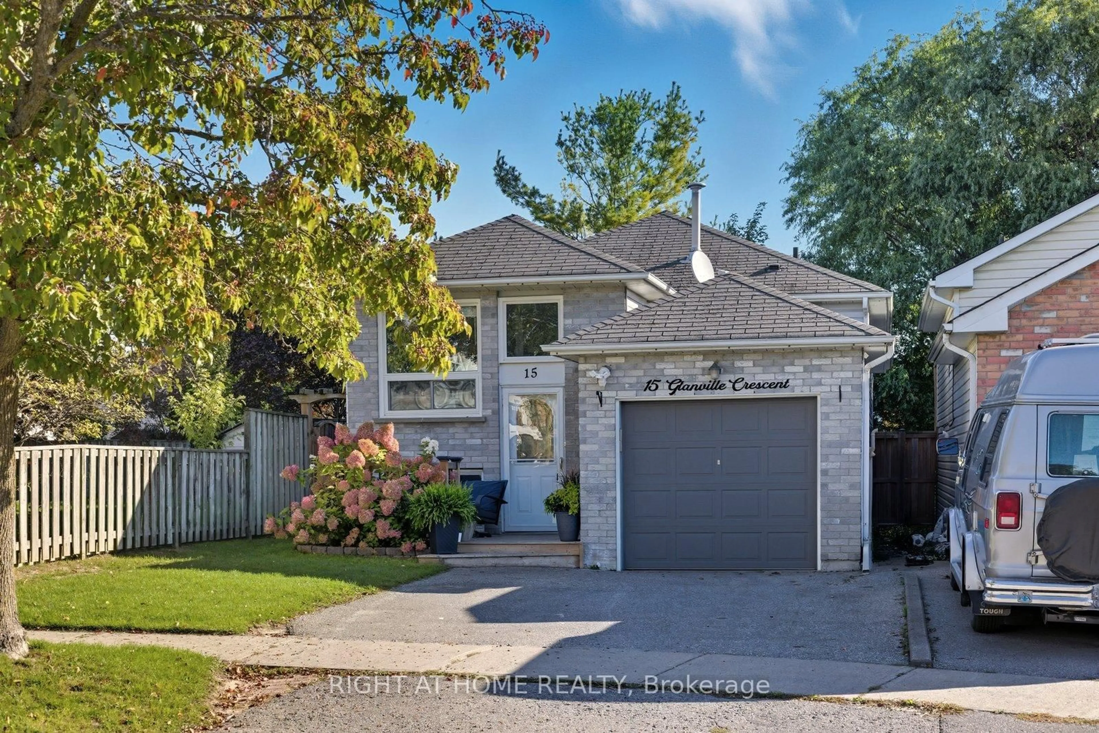 Home with brick exterior material, street for 15 Glanville Cres, Clarington Ontario L1C 4L7