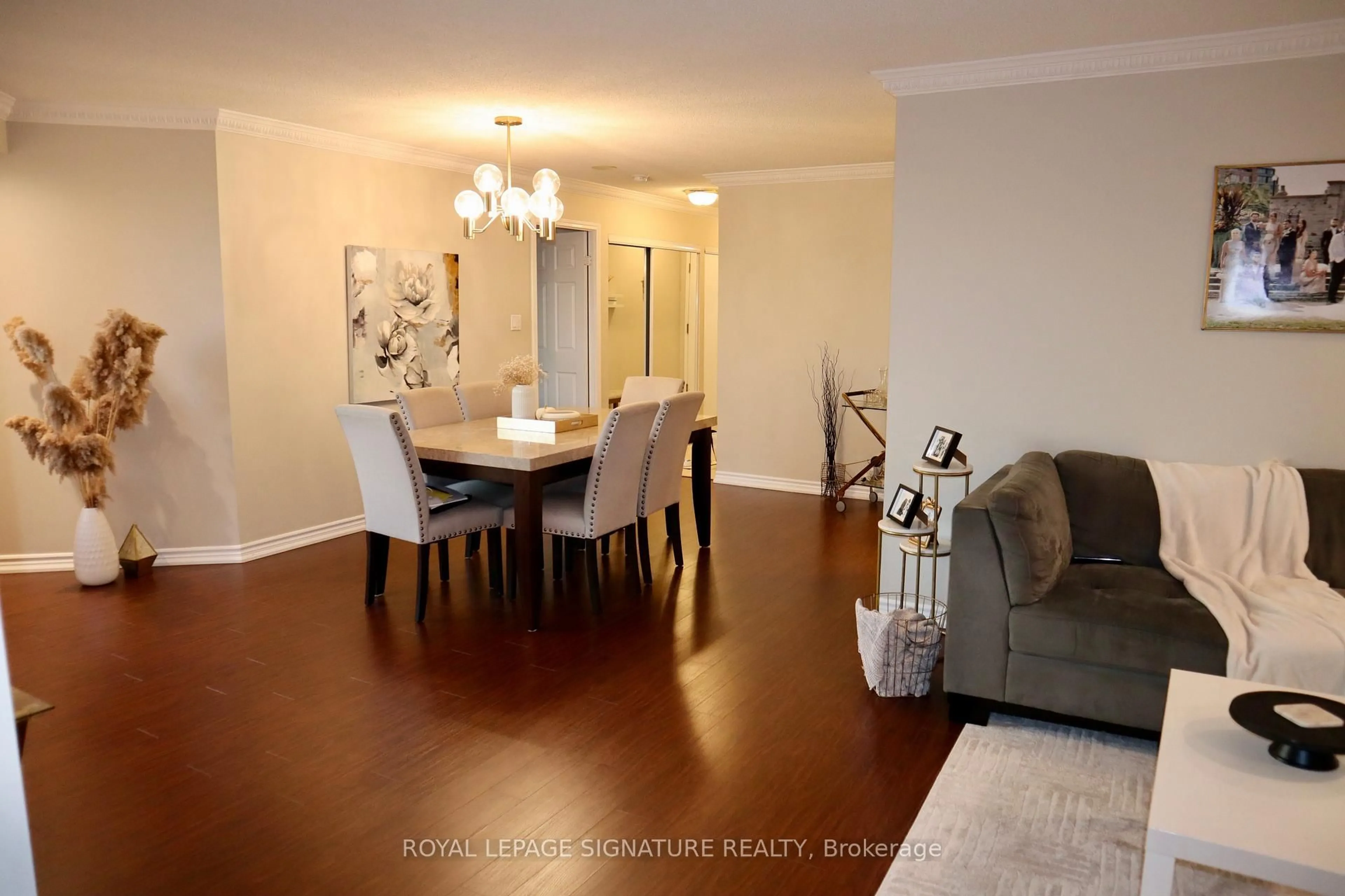 Dining room, wood/laminate floor for 1883 McNicoll Ave #801, Toronto Ontario M1V 5E9
