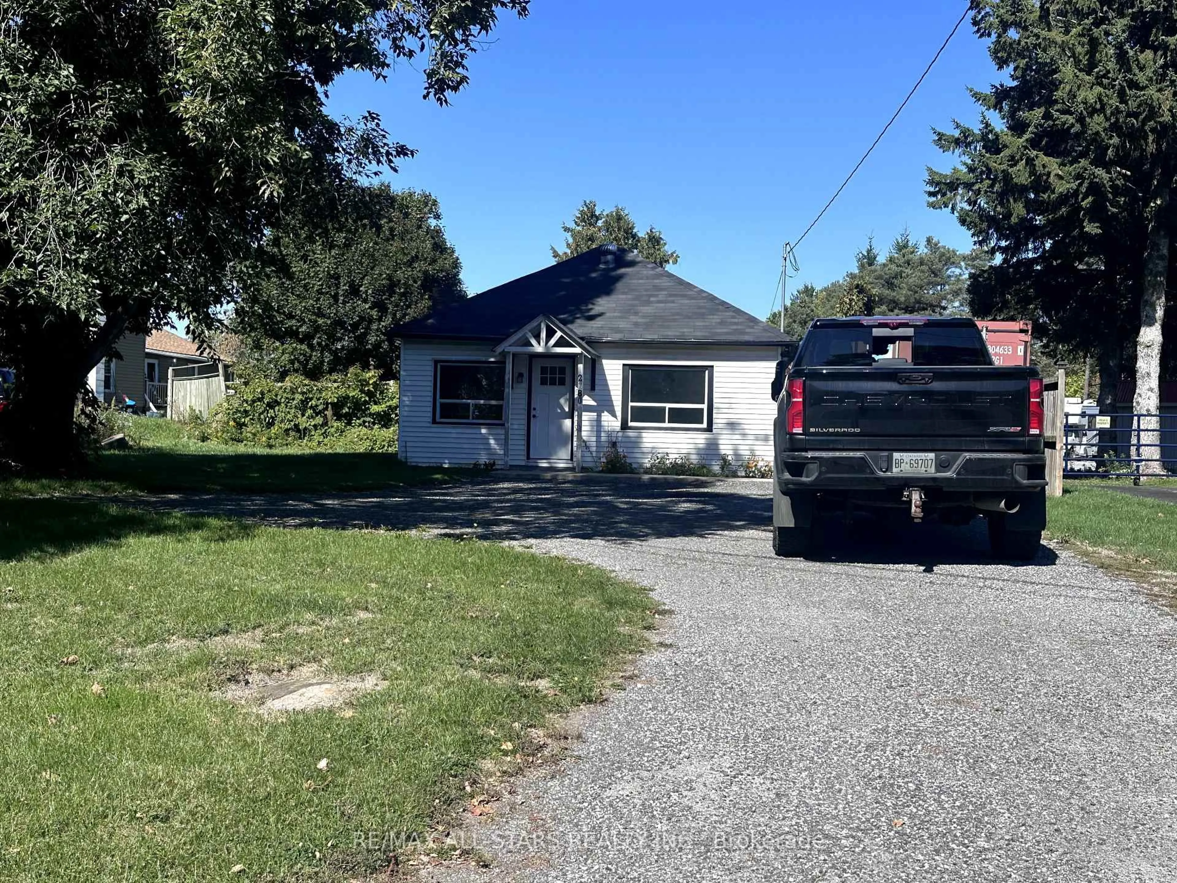 A pic from outside/outdoor area/front of a property/back of a property/a pic from drone, street for 2180 2 Highway, Clarington Ontario L1C 3K7
