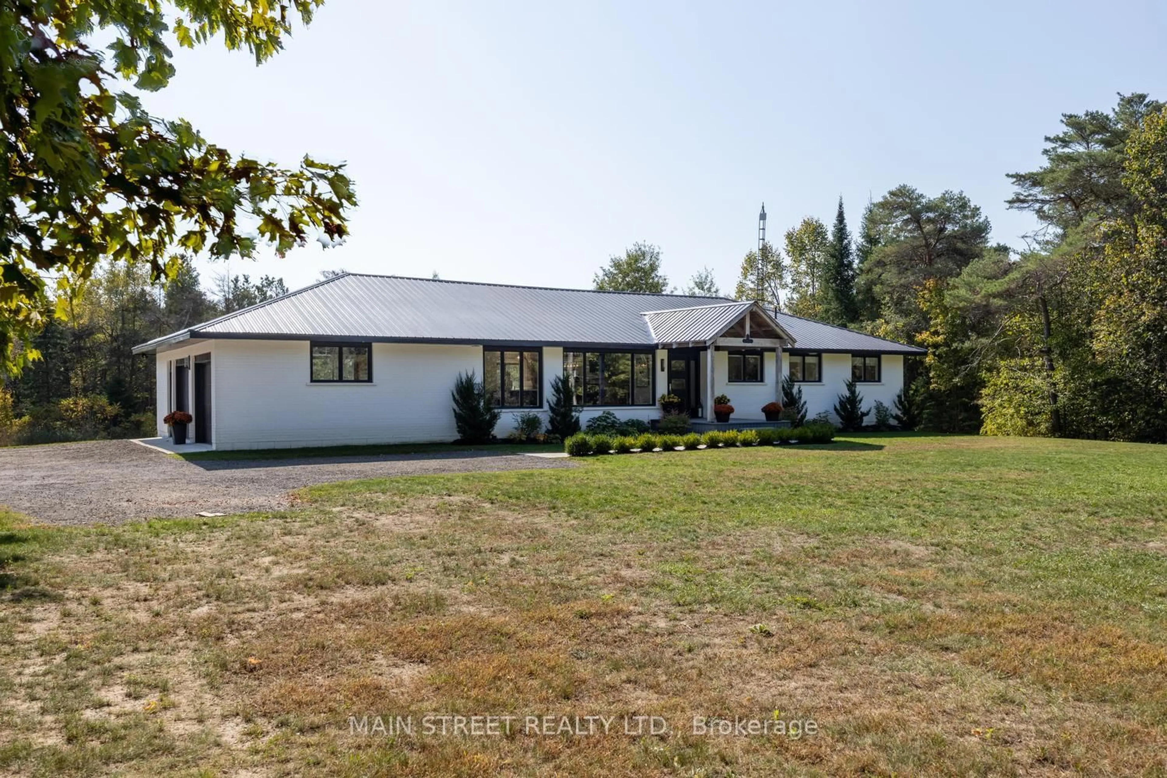 A pic from outside/outdoor area/front of a property/back of a property/a pic from drone, street for 4730 Devitts Rd, Scugog Ontario L0B 1B0