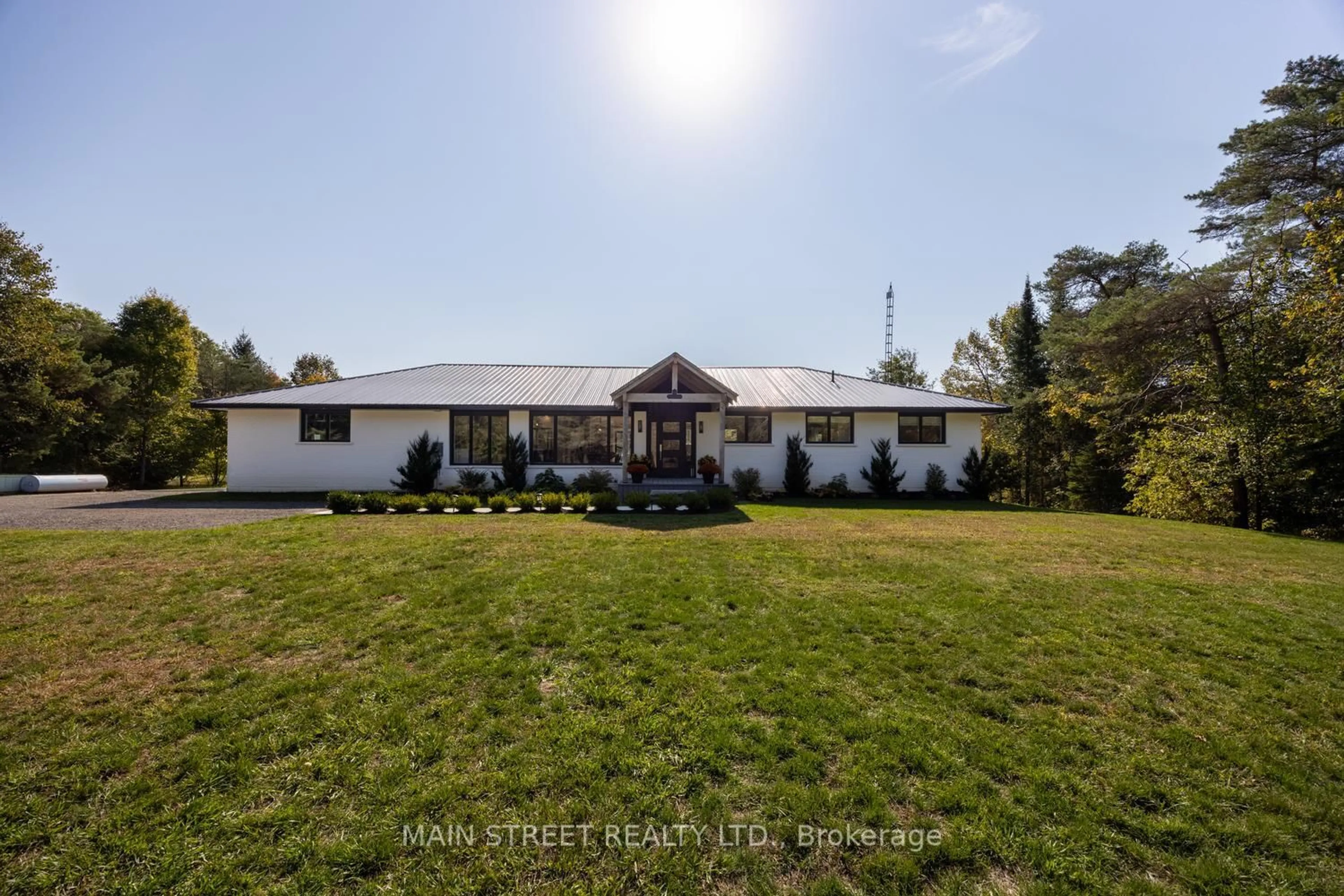 A pic from outside/outdoor area/front of a property/back of a property/a pic from drone, street for 4730 Devitts Rd, Scugog Ontario L0B 1B0