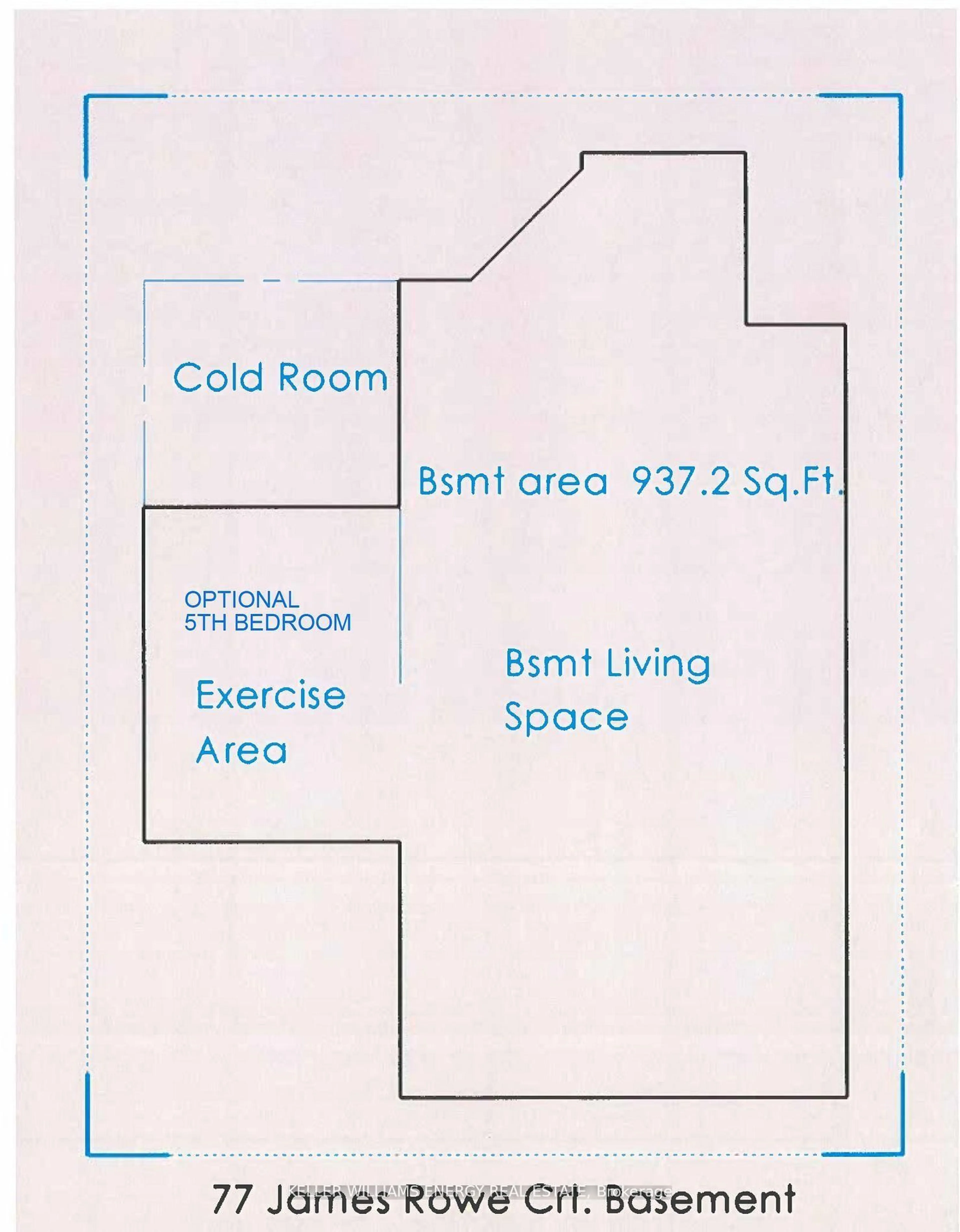 Floor plan for 77 James Rowe Crt, Whitby Ontario L1R 2Y3