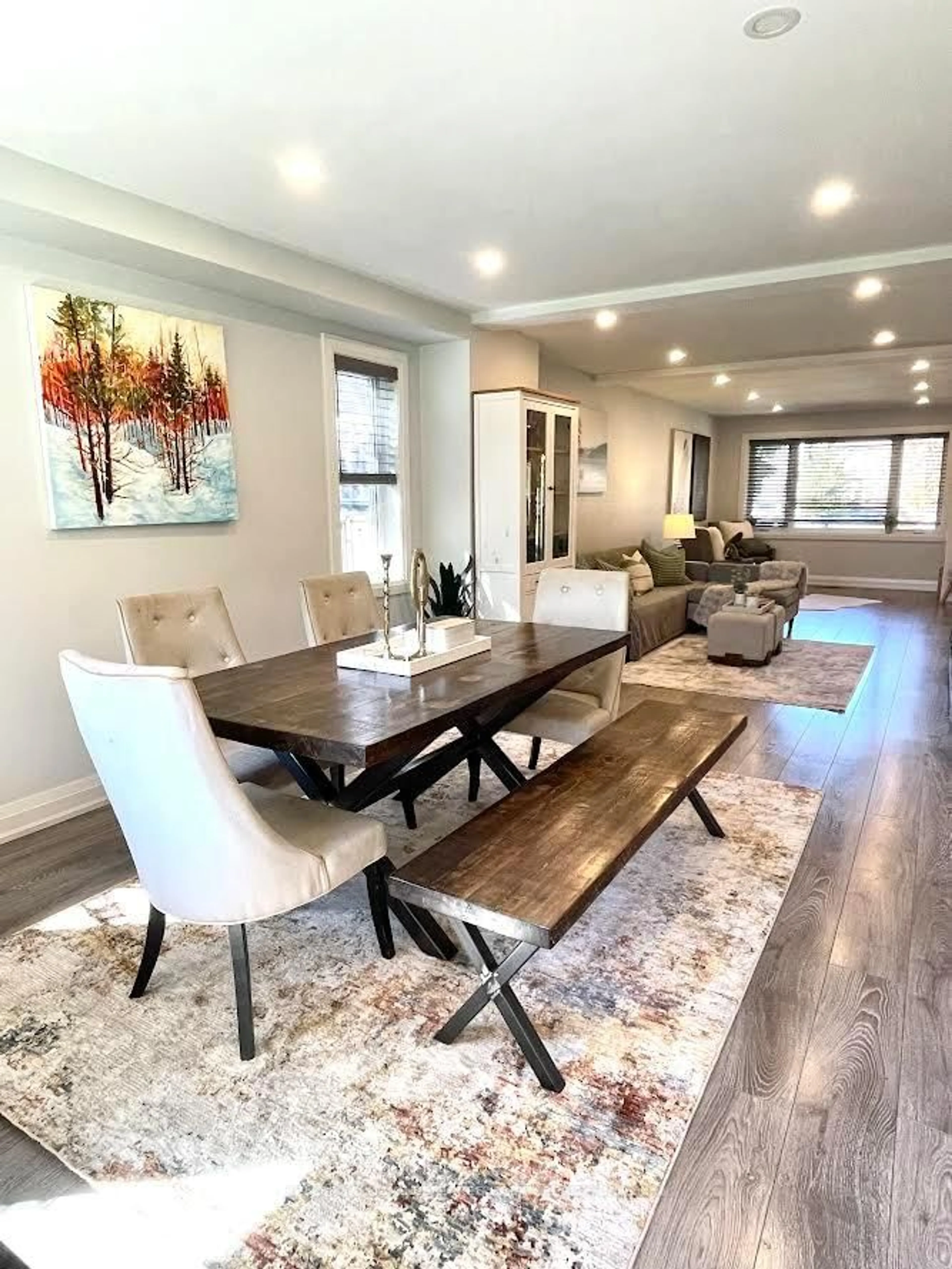 Dining room, wood/laminate floor for 2 Leagrove Cres, Toronto Ontario M1L 3S6