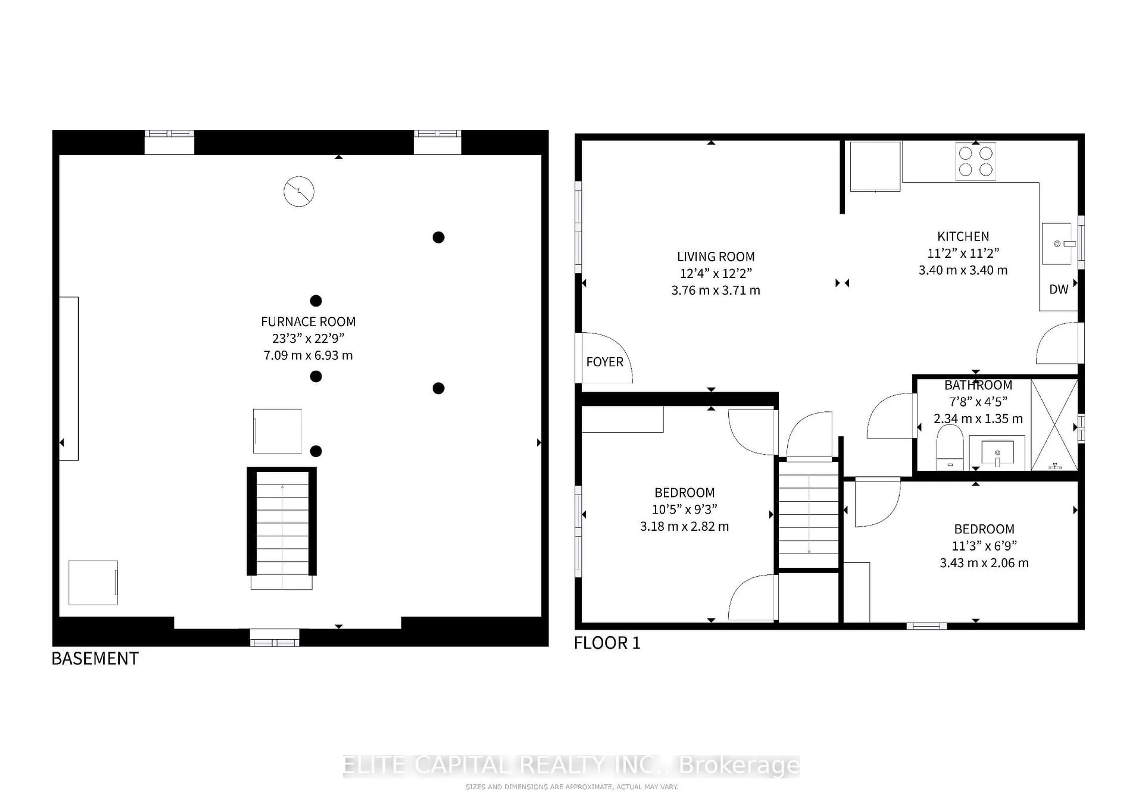 Floor plan for 282 Haig St, Oshawa Ontario L1G 5N8