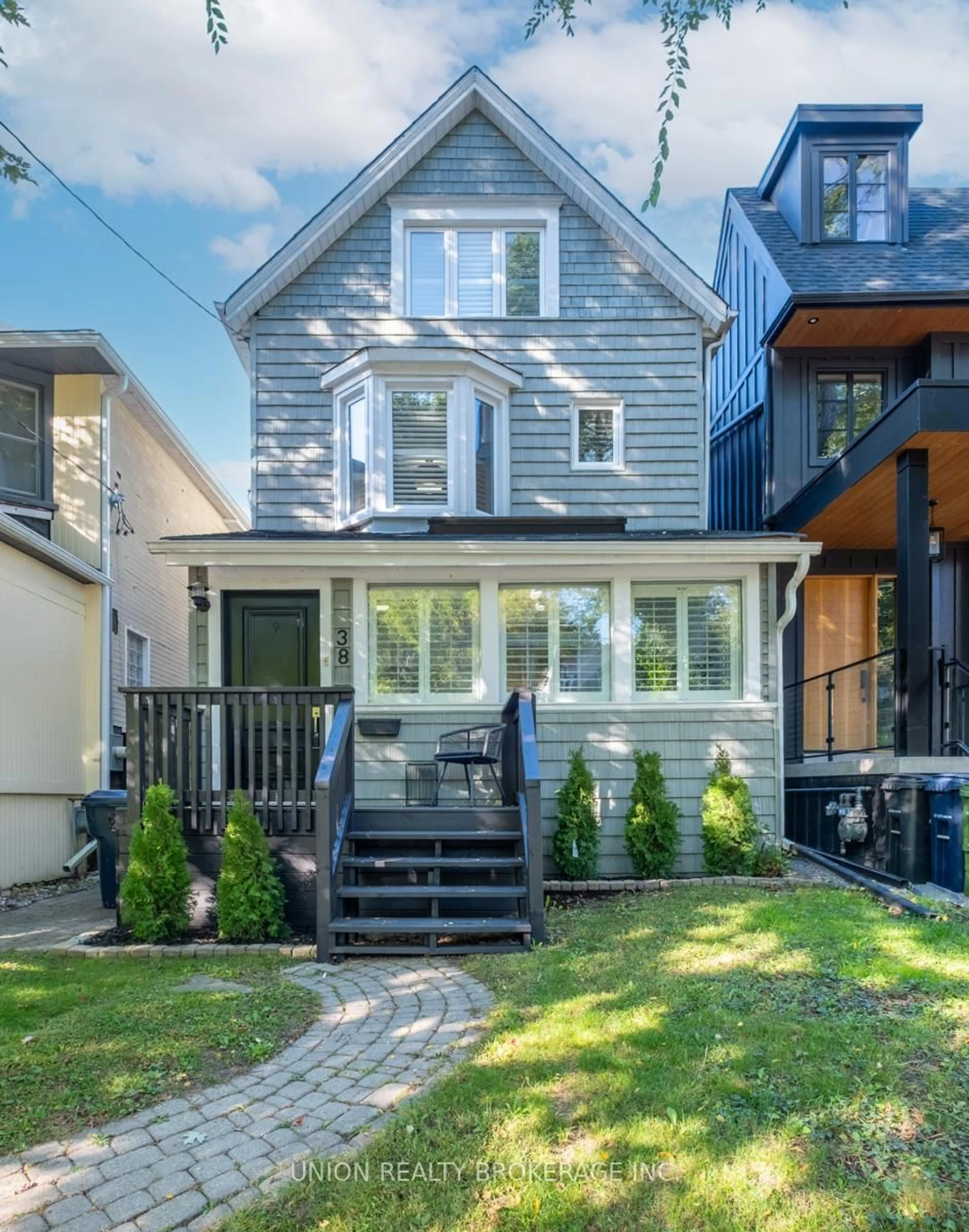 Home with brick exterior material, street for 38 Elmer Ave, Toronto Ontario M4L 3R7