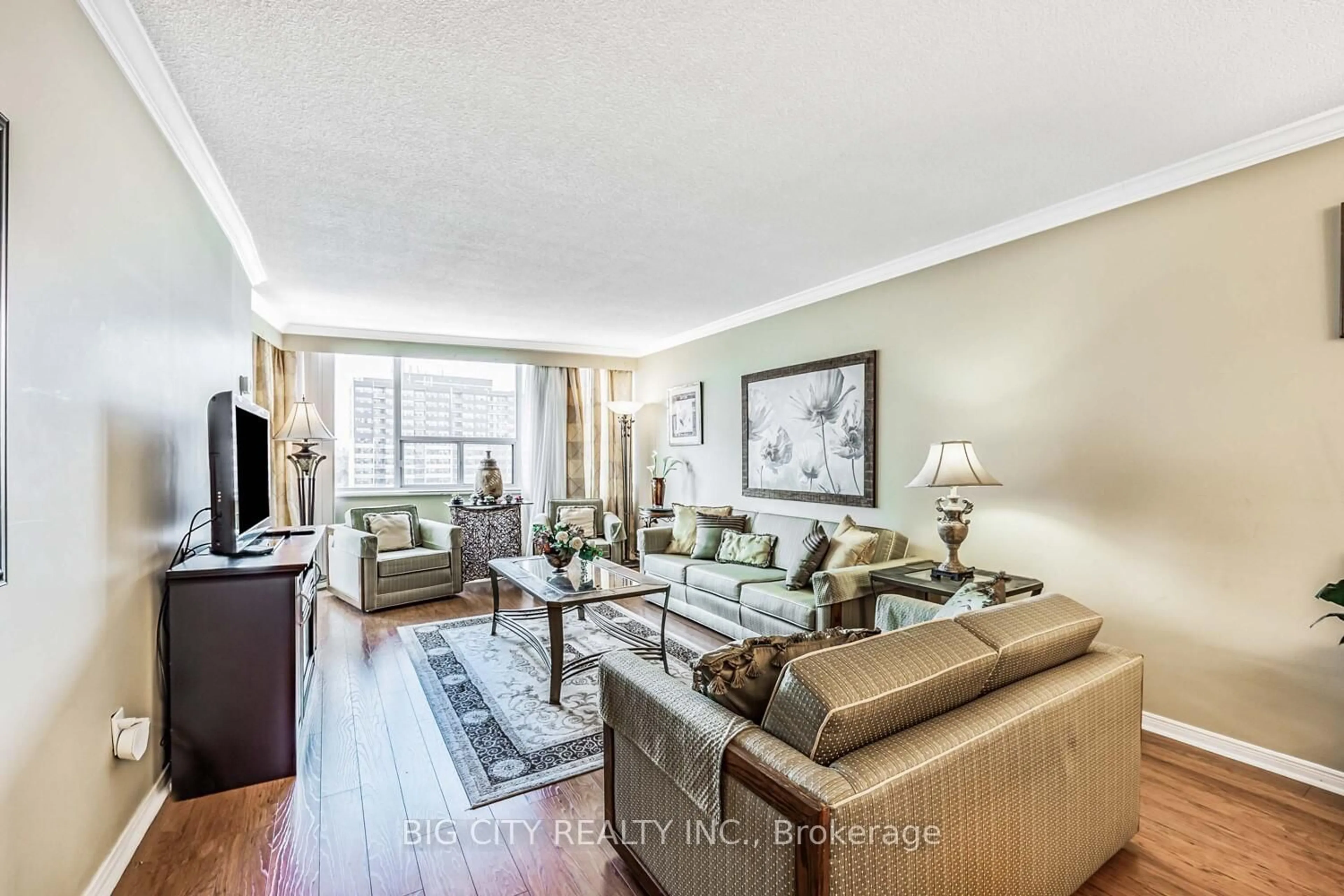 Living room with furniture, unknown for 55 Huntingdale Blvd ##1407, Toronto Ontario M1W 2N9