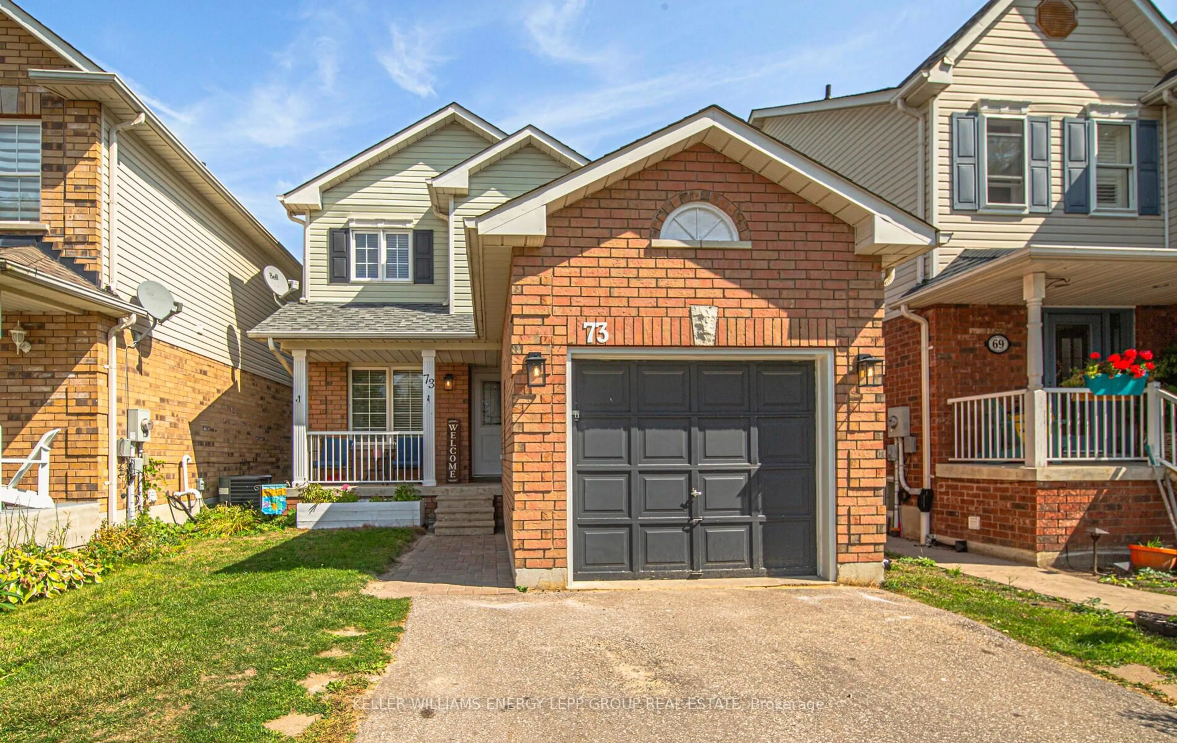 Home with brick exterior material, street for 73 Cecil Found Cres, Clarington Ontario L1E 2W1