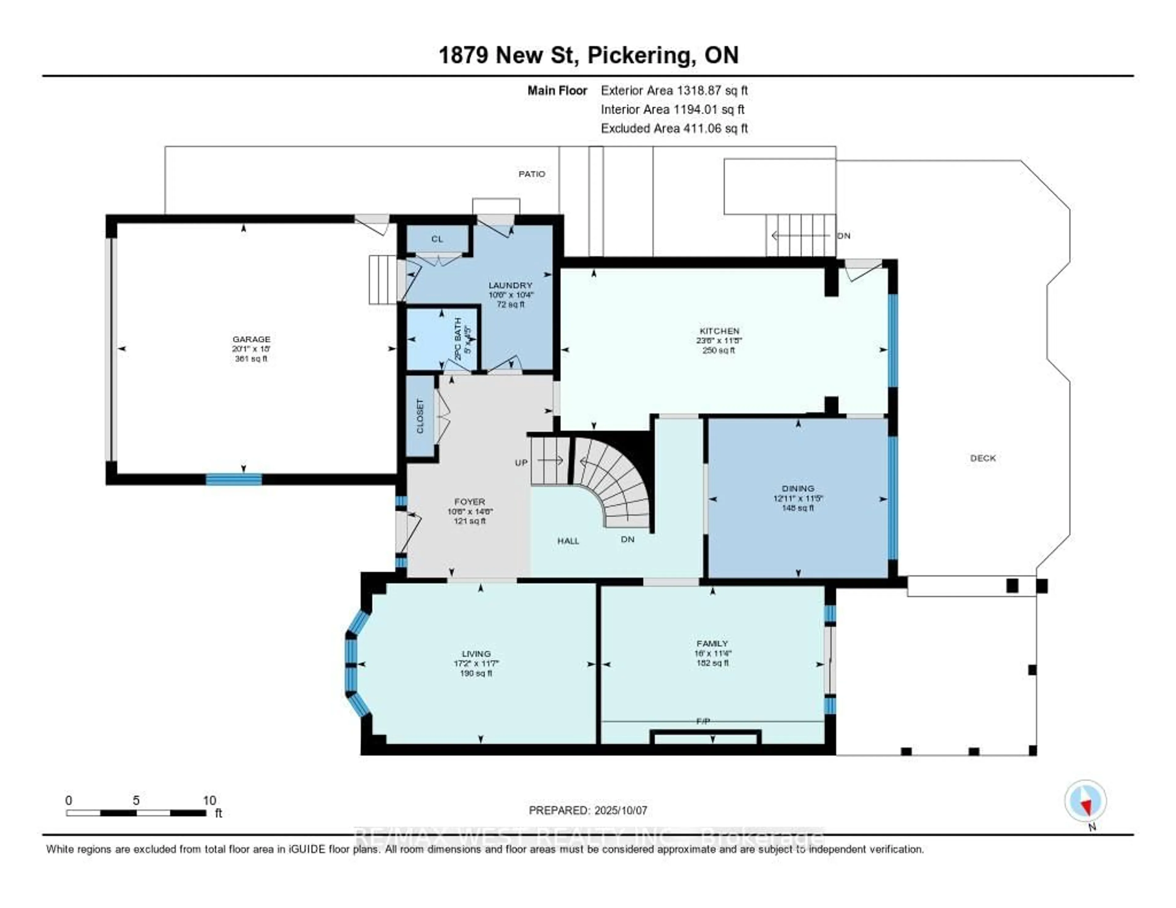 Floor plan for 1879 New St, Pickering Ontario L1V 3L9