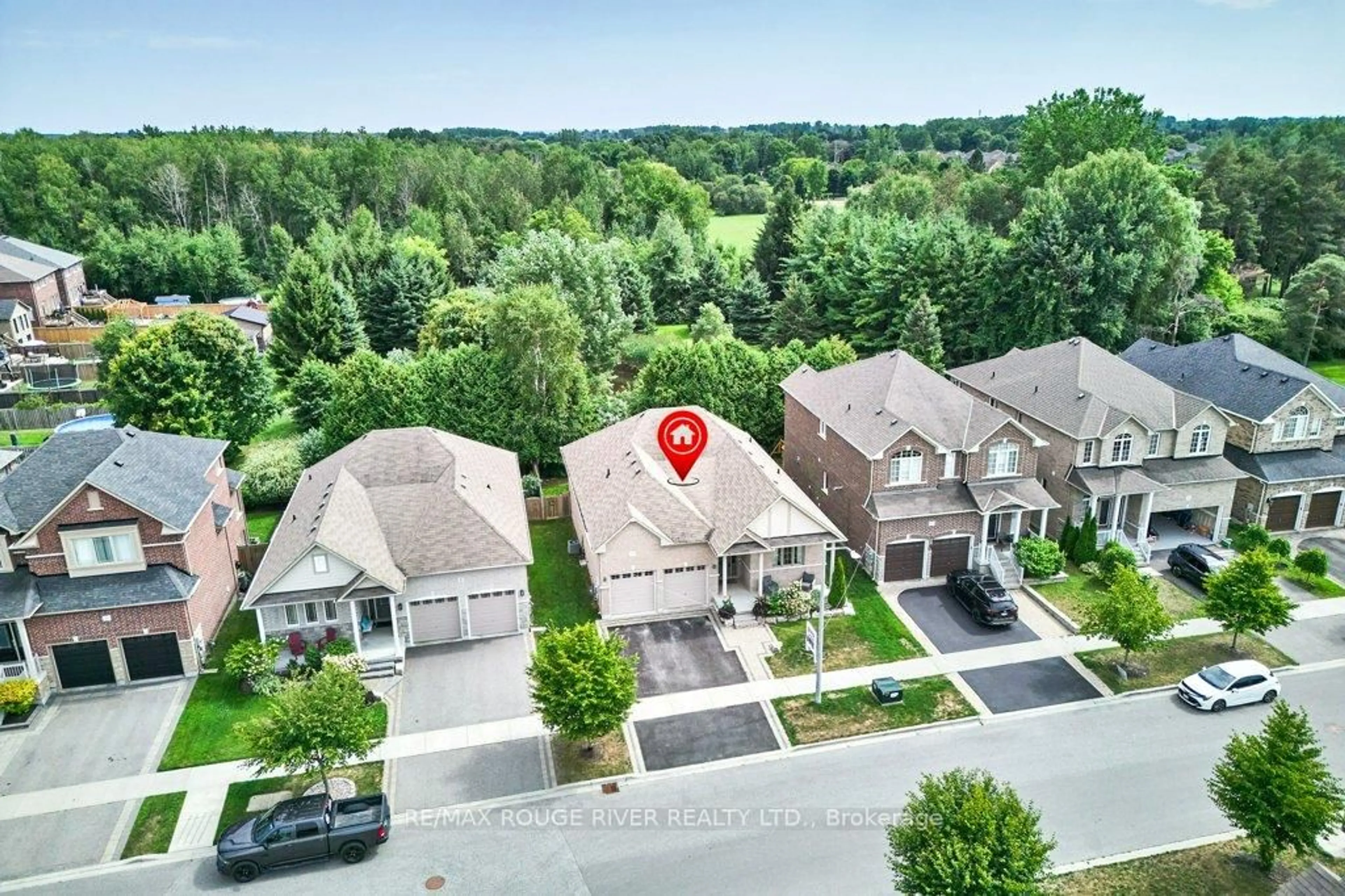 A pic from outside/outdoor area/front of a property/back of a property/a pic from drone, street for 51 Elmer Adams Dr, Clarington Ontario L1E 0G5